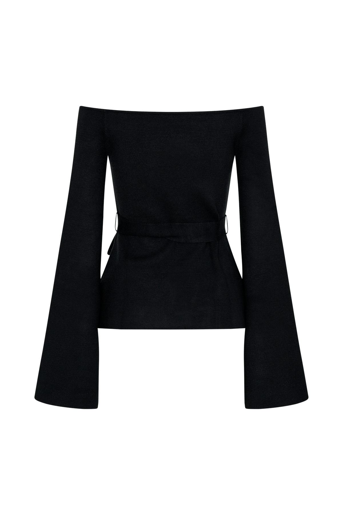 Kyle Off Shoulder Knit Top - Black