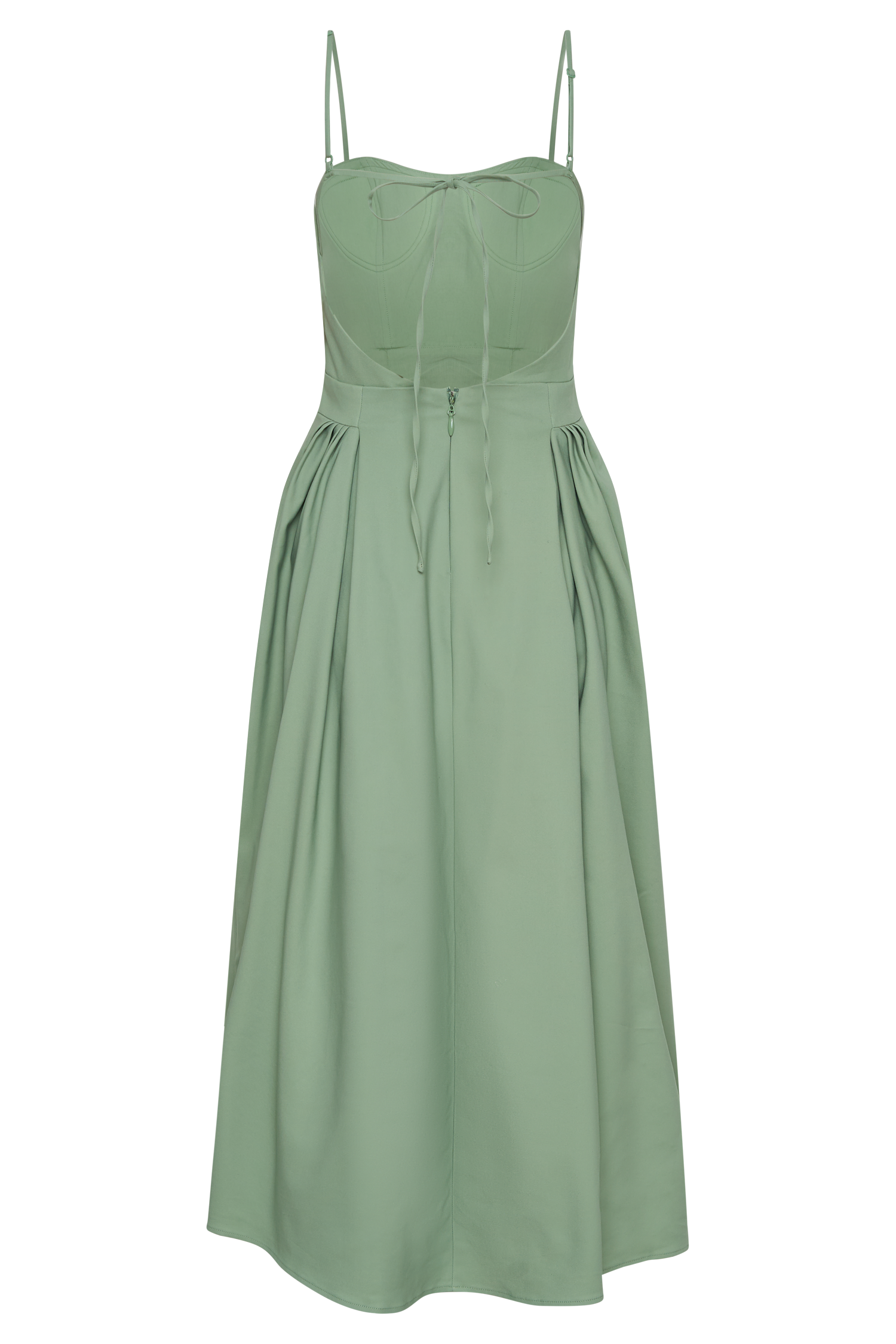 Rebecca Cotton Midi Dress - Basil #9