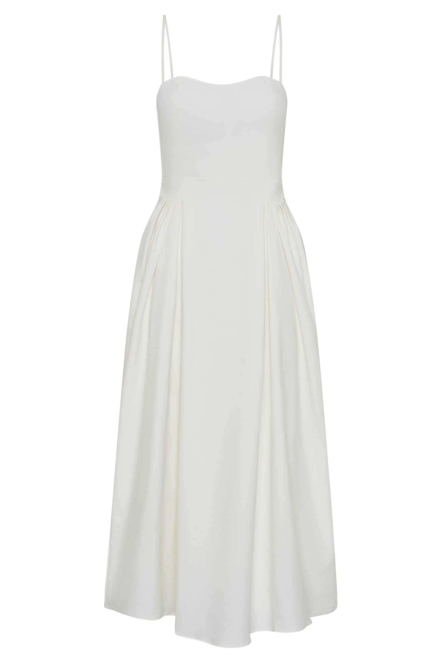 Rebecca Cotton Midi Dress - White #9