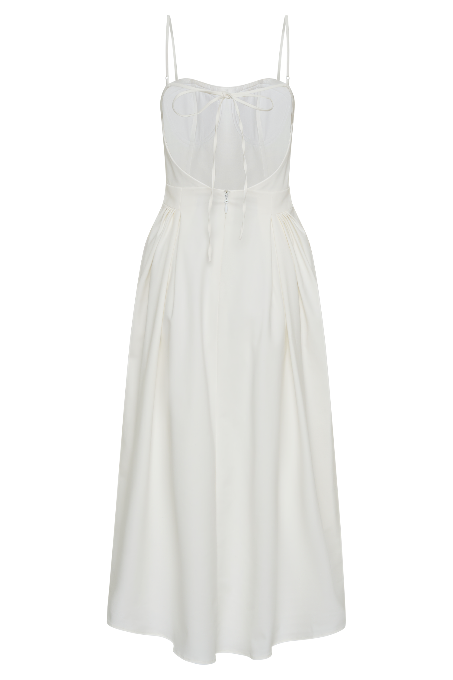 Rebecca Cotton Midi Dress - White #8