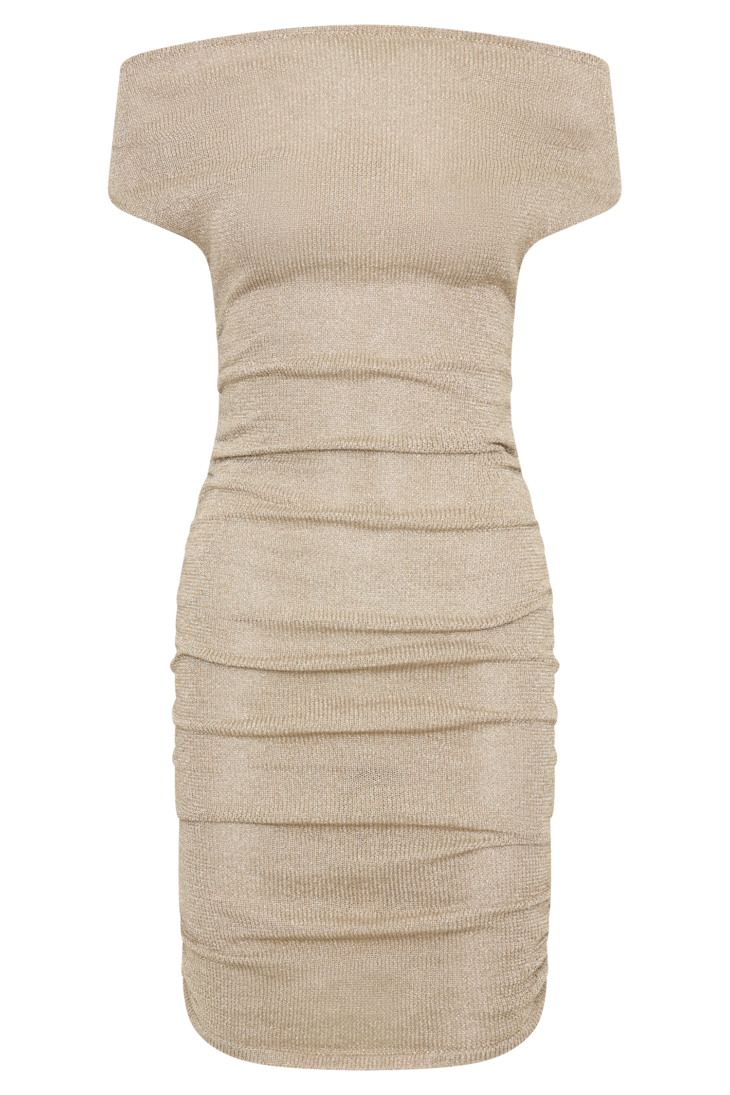 Pasha Off Shoulder Knit Mini Dress - Gold #7