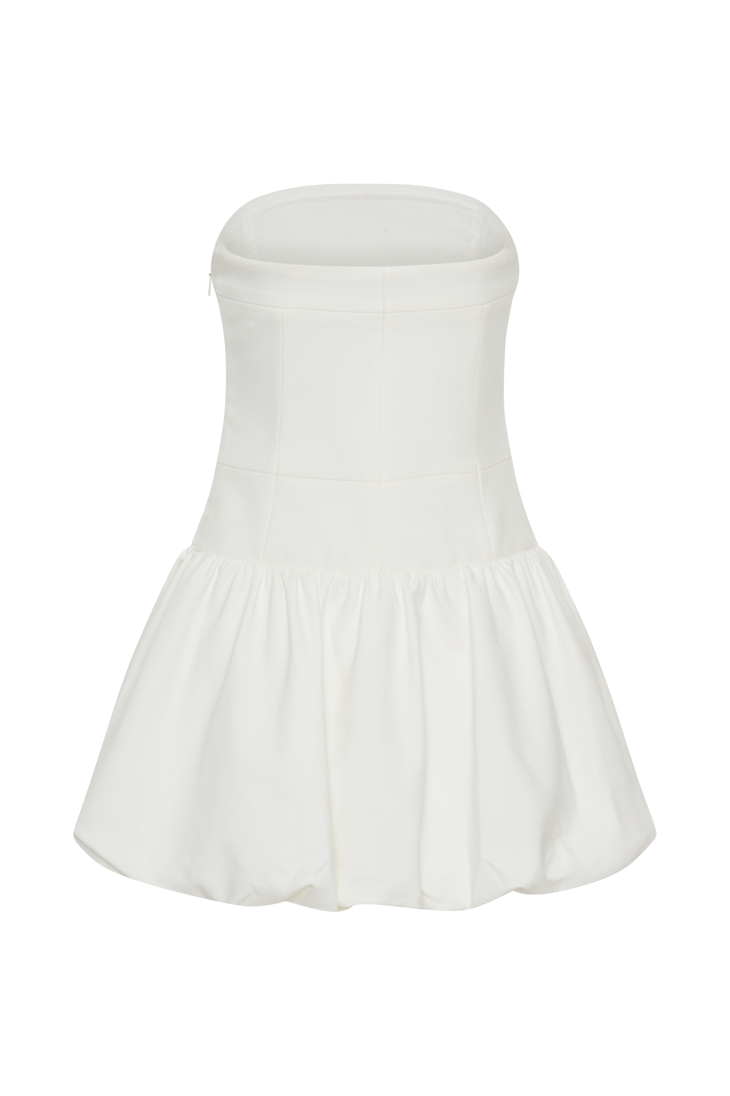 Clementina Strapless Bubble Mini Dress - White #8