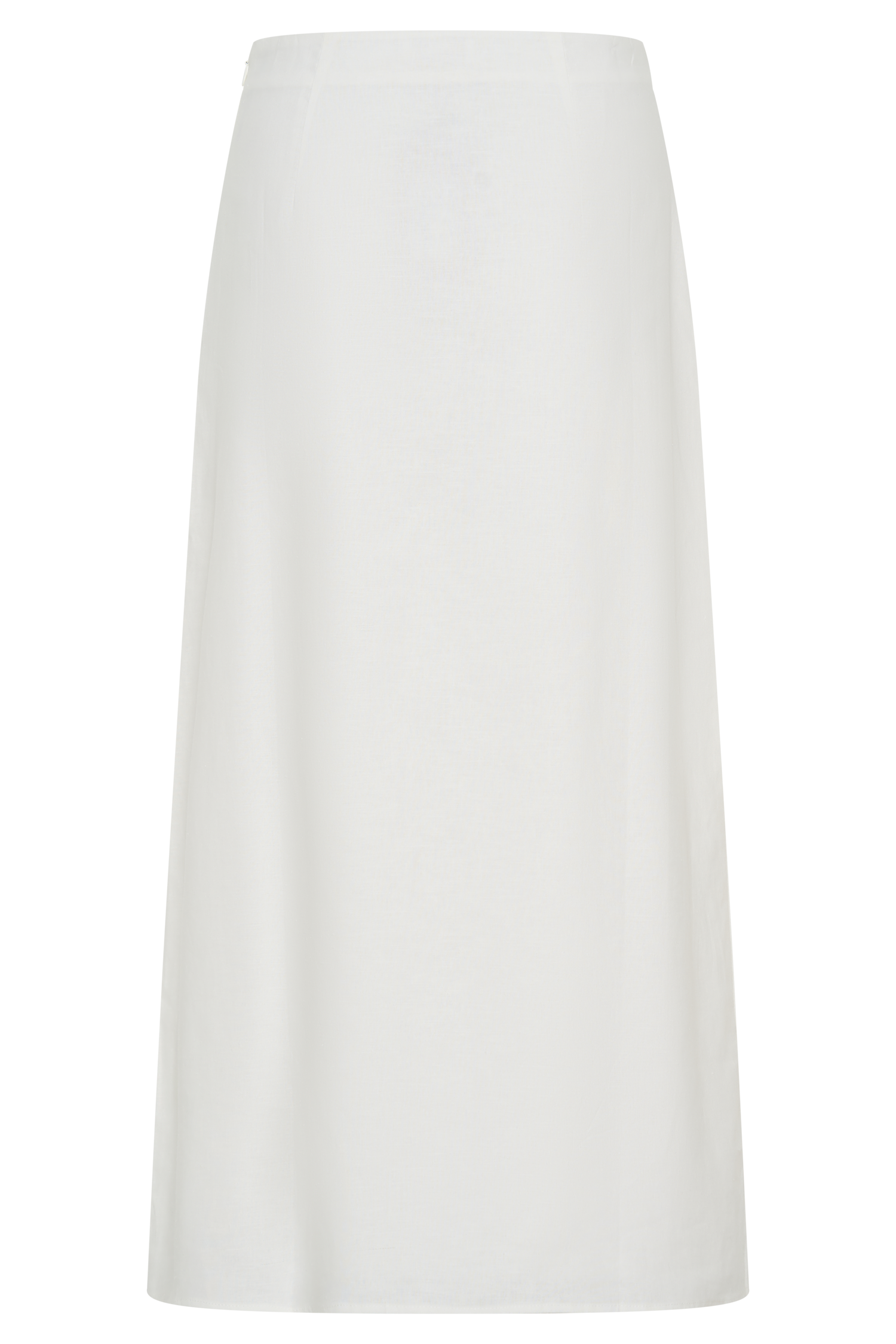 Dora Linen Midi Skirt - Ivory #6