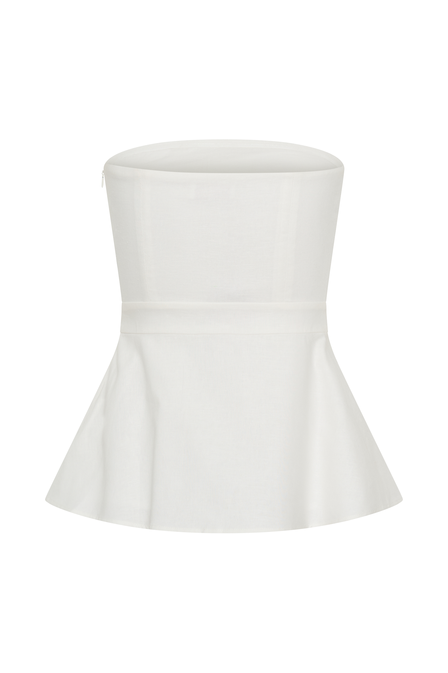 Dora Strapless Linen Top - Ivory #6