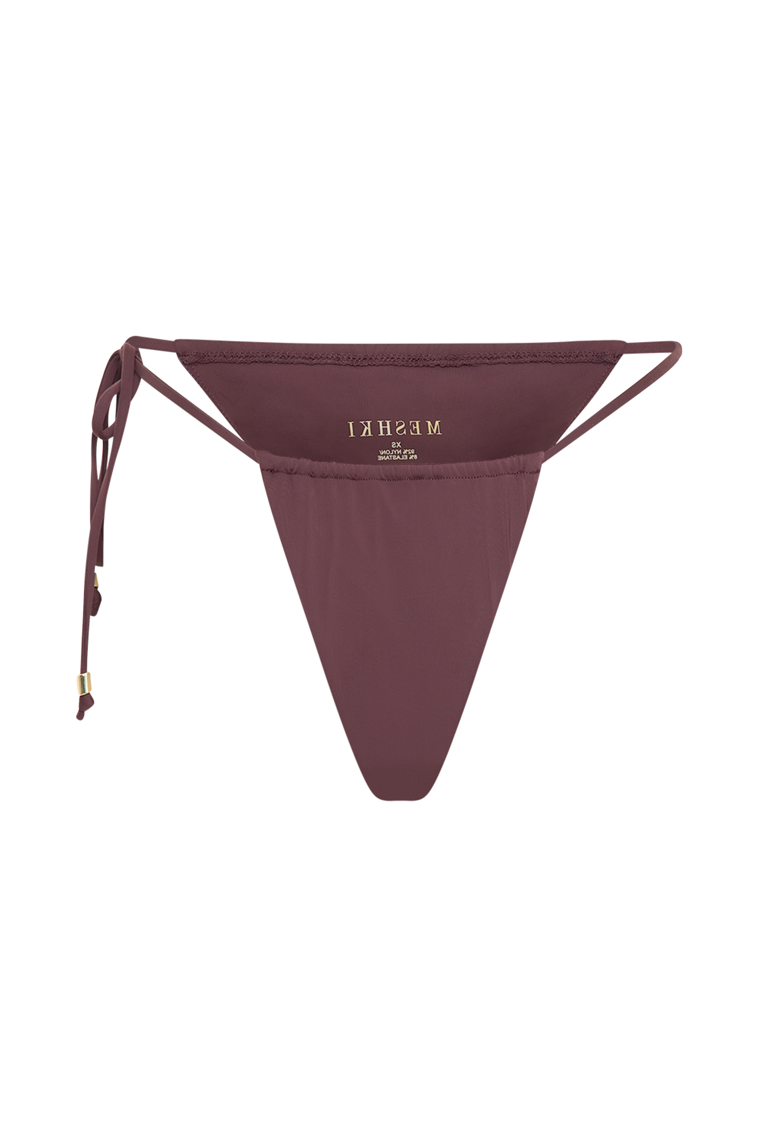 Andie Ruched String Side Bikini Brief - Chocolate #8