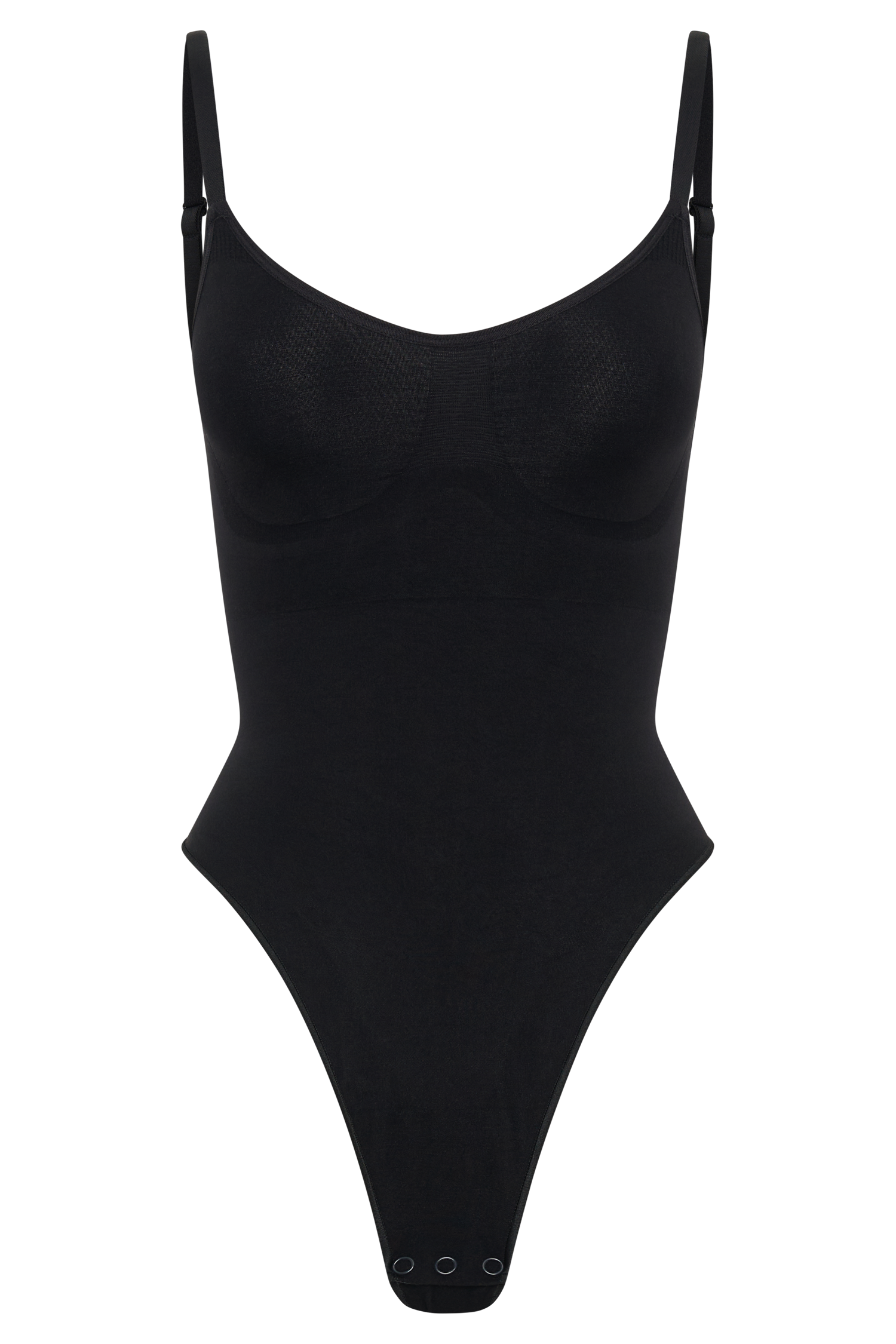 Alyssa Backless Shapewear Bodysuit - Black #11