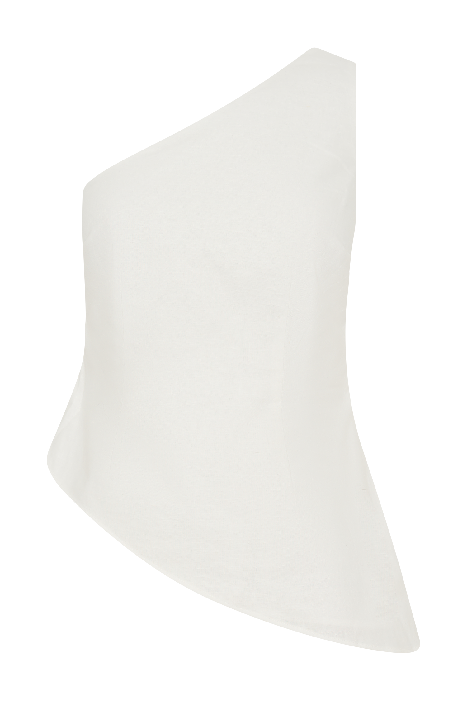 Dora Linen One Shoulder Top - Ivory #7