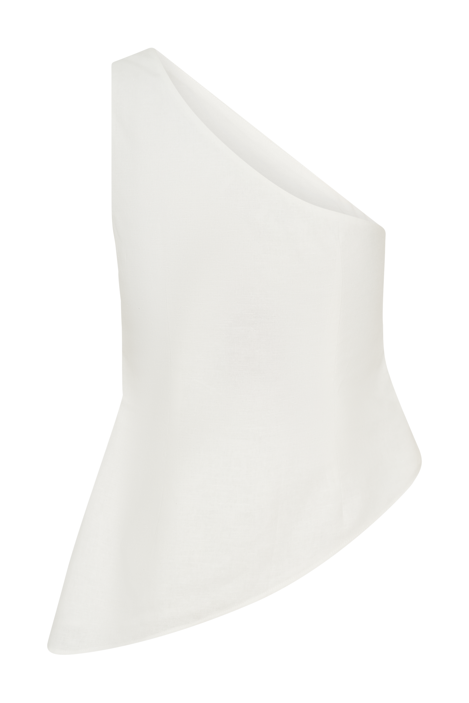 Dora Linen One Shoulder Top - Ivory #6