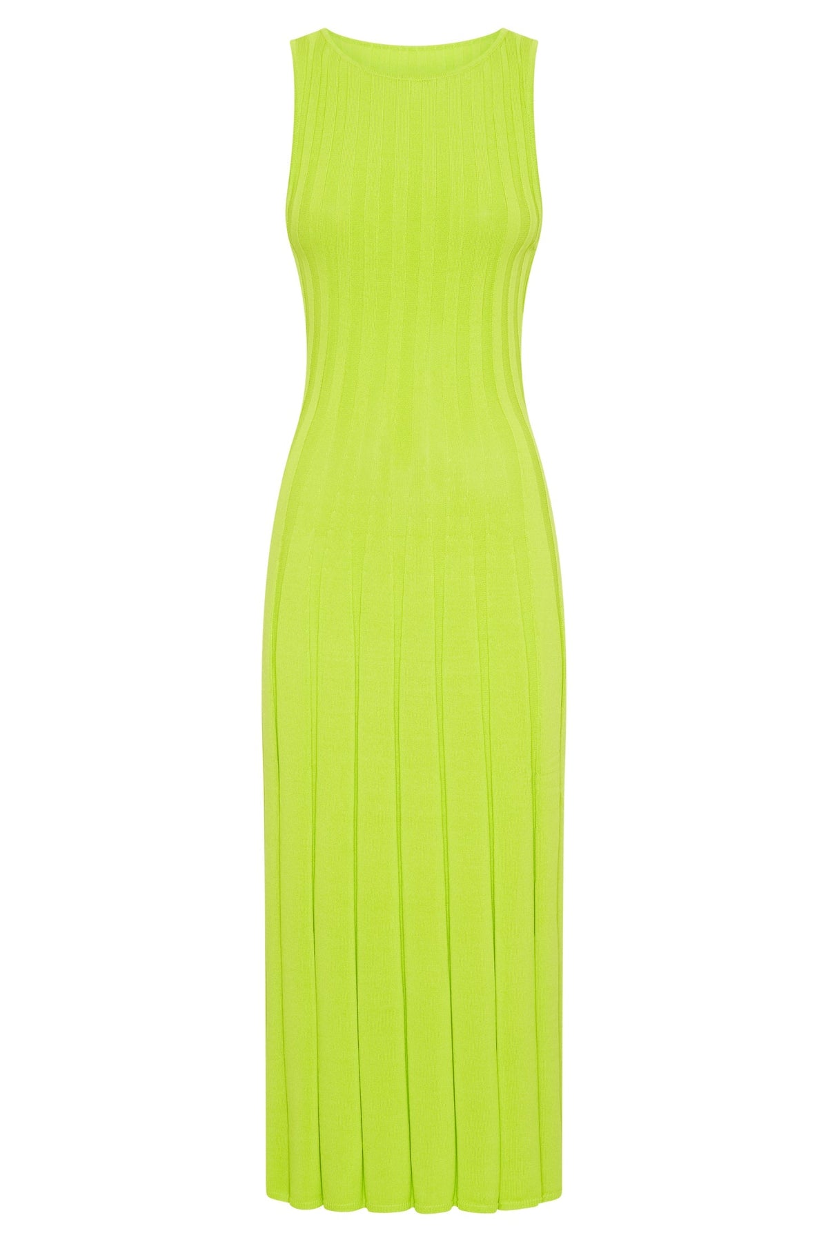 Aspen Back Keyhole Knit Midi Dress - Fresh Green