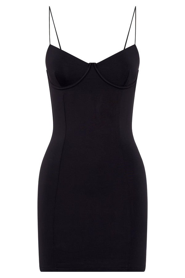 Misty Contour Mini Dress - Black