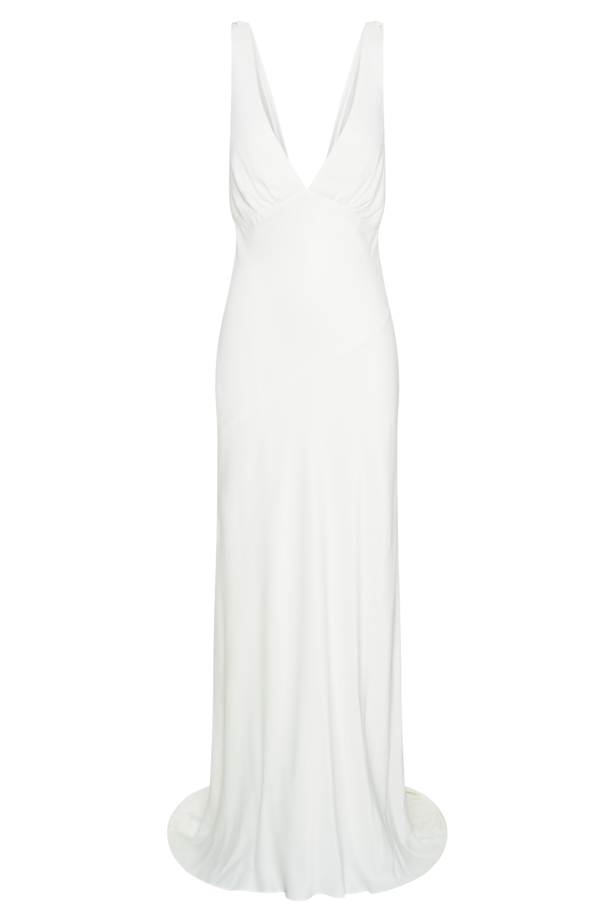 Amanza Maxi Dress With Cowl Back - White