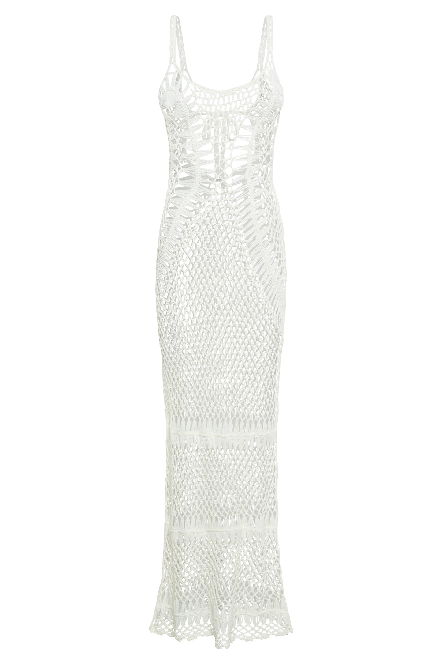 Josephine Crochet Maxi Dress - White