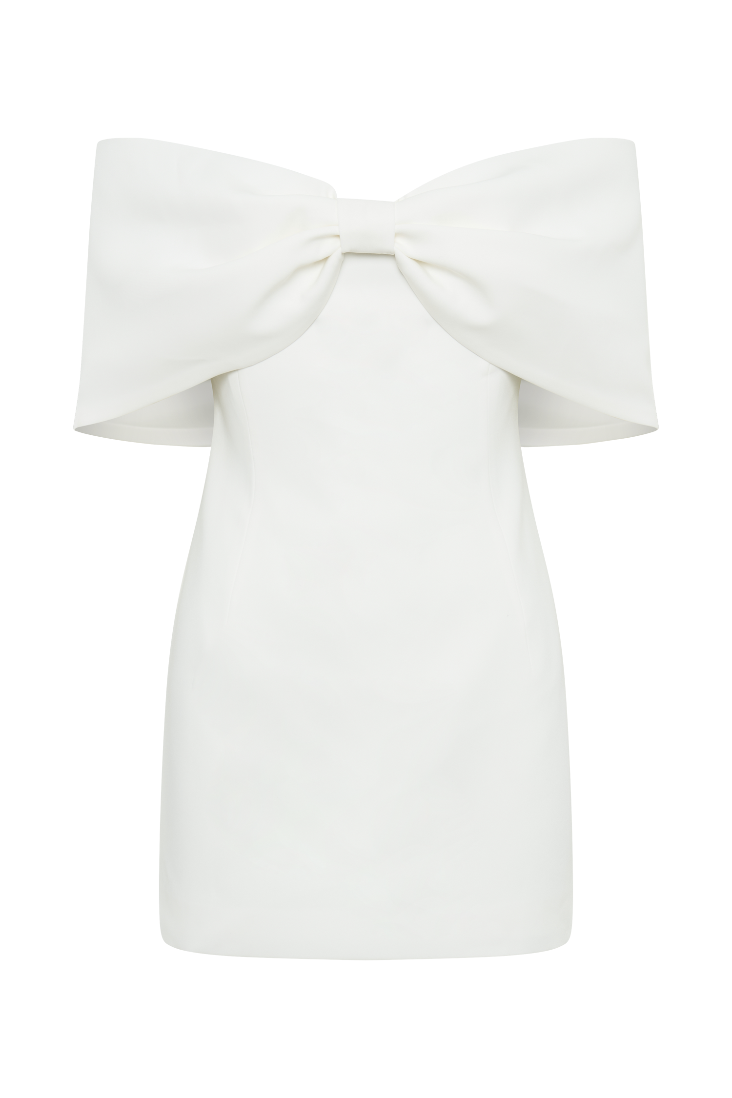 Gwyneth Off Shoulder Bow Mini Dress - White #10