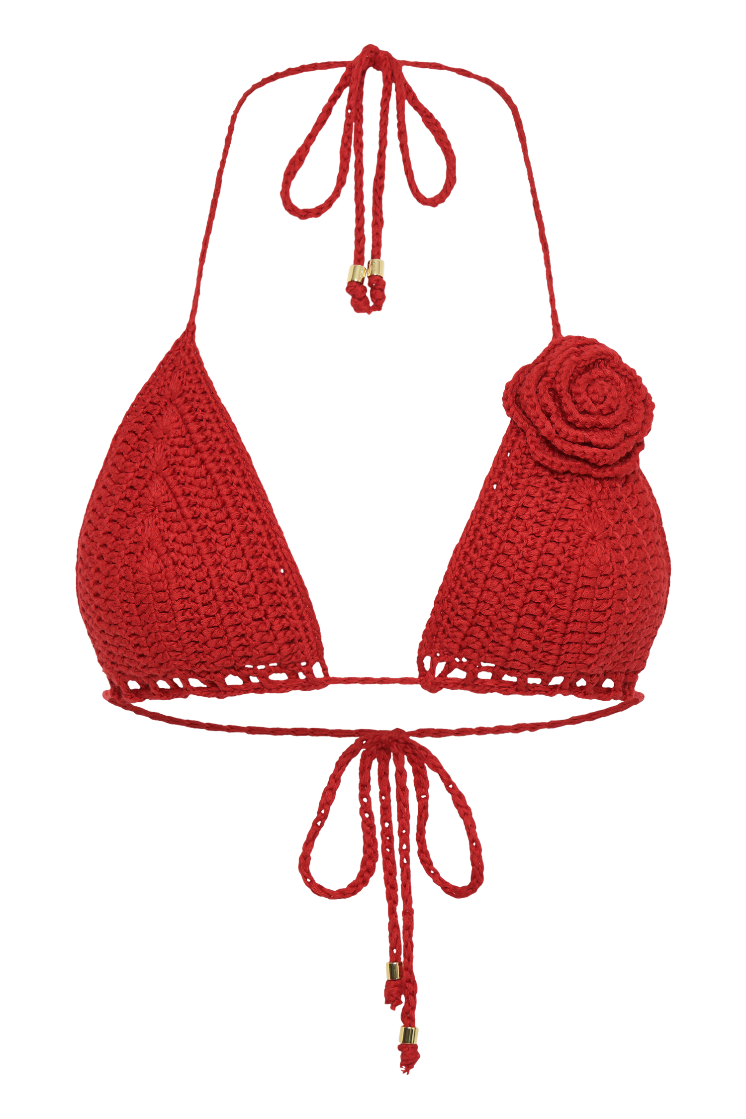 Verali Rose Crochet Bikini Top - Red #11