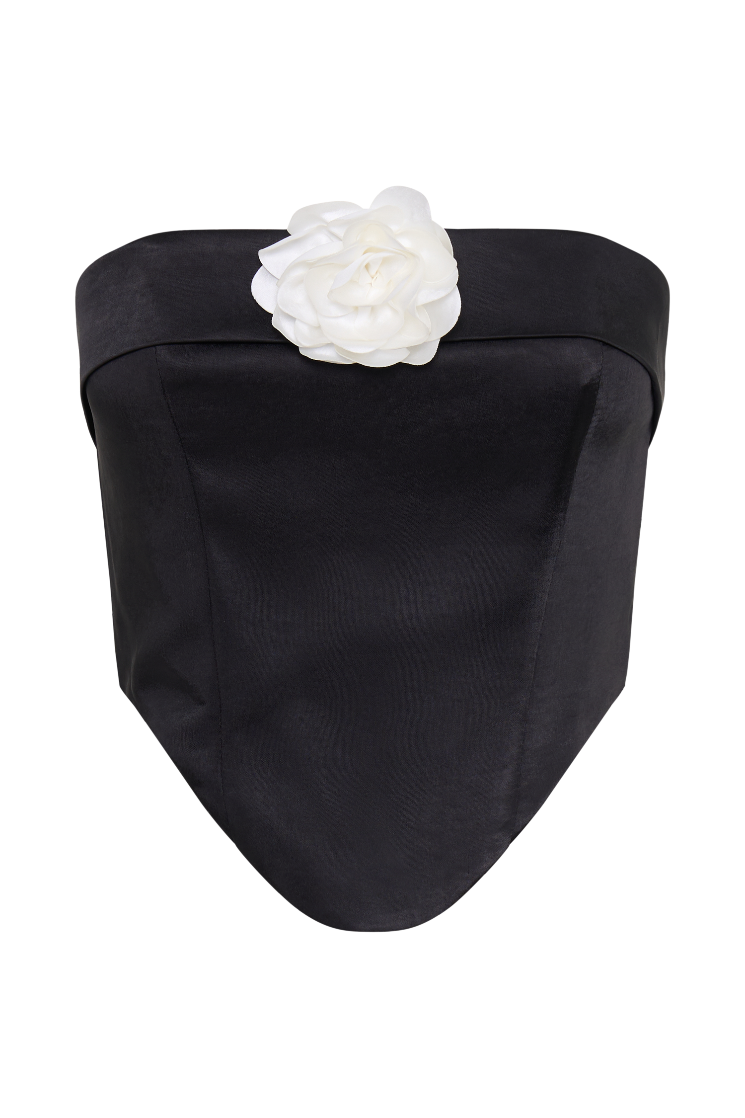 Margot Strapless Rose Corset - Black #8