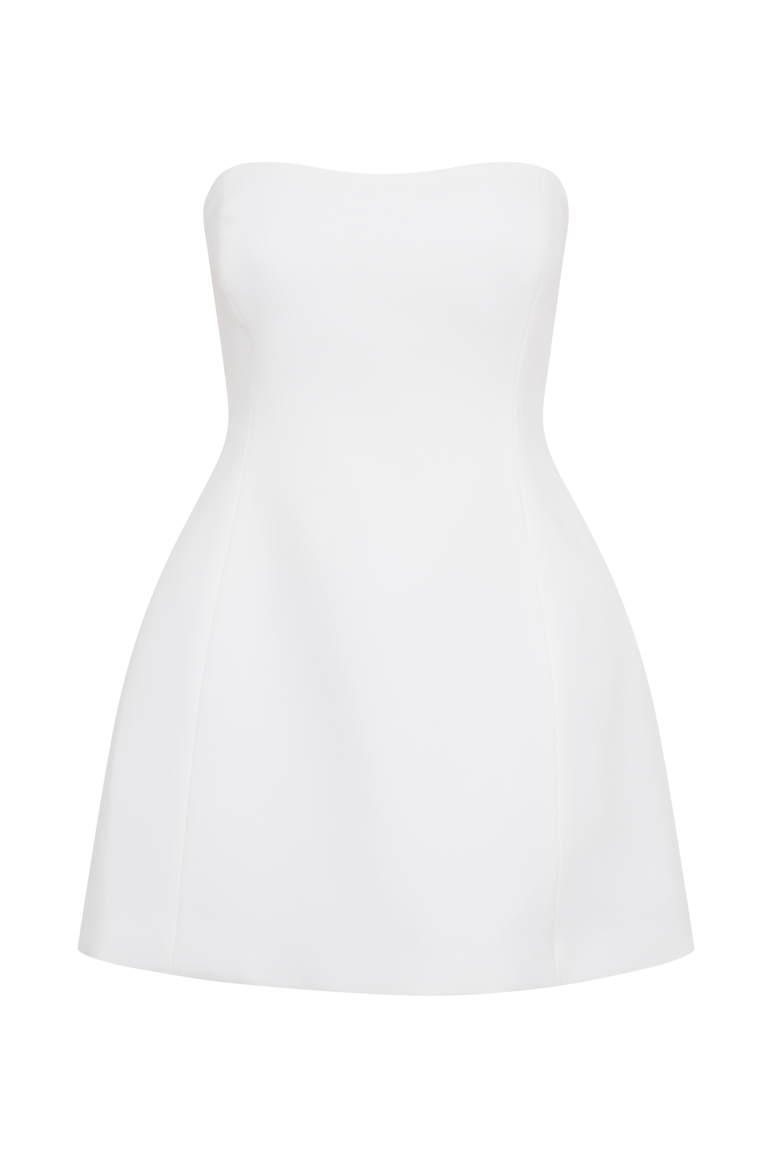 Neeka Strapless Bow Back Mini Dress - White #10