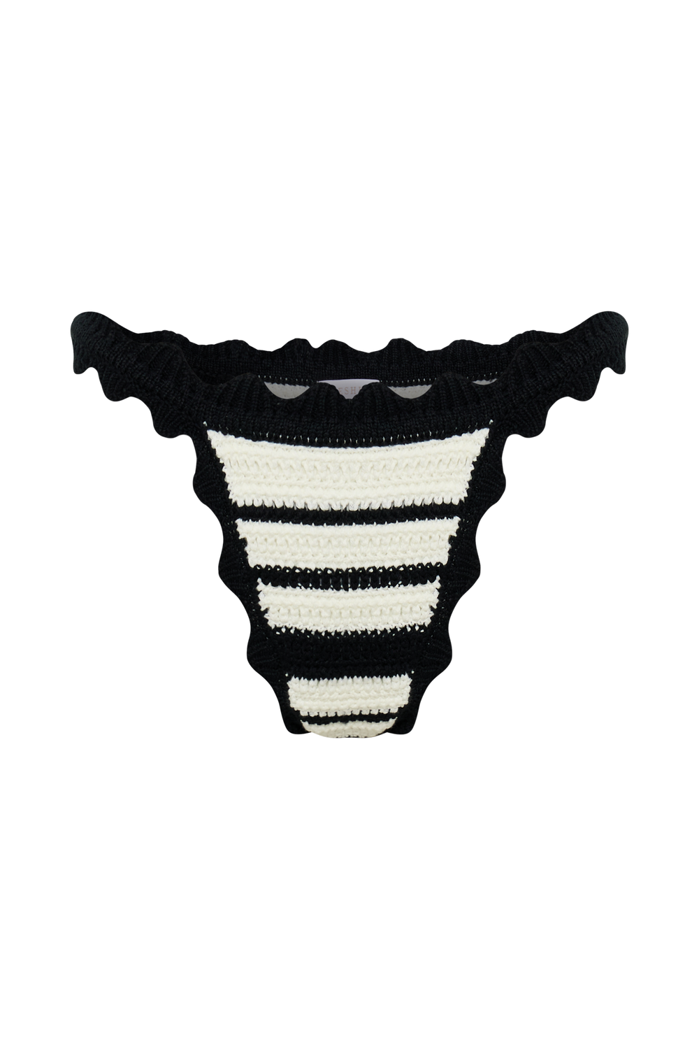 Amanda Stripe Bikini Bottom - Black/White