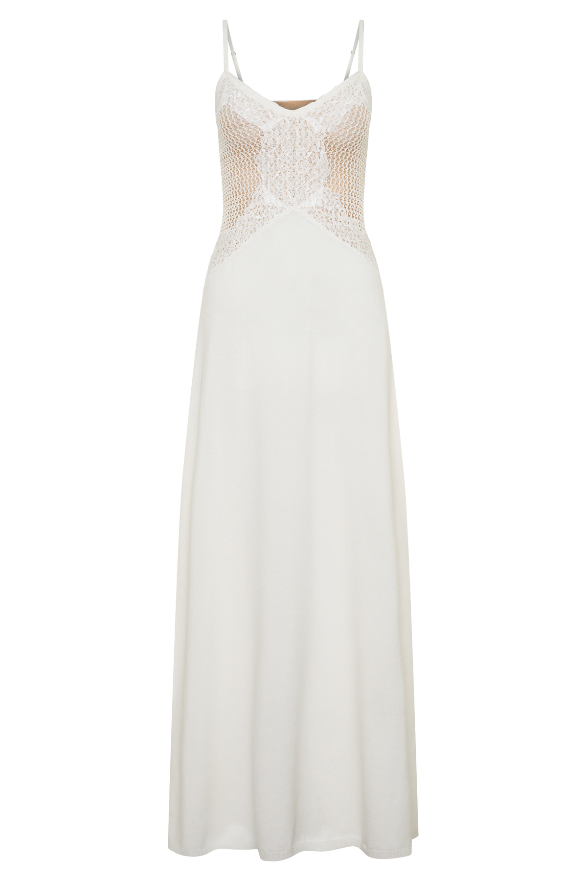 Bray Knit & Lace Maxi Dress - Ivory