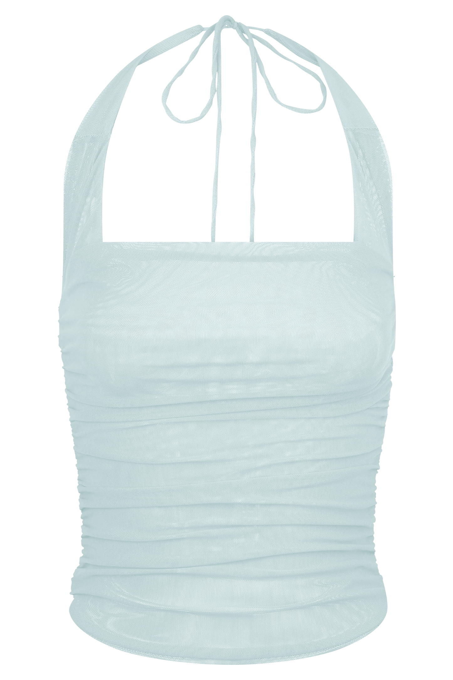 Brooklyn Mesh Crop Top - Pale Blue