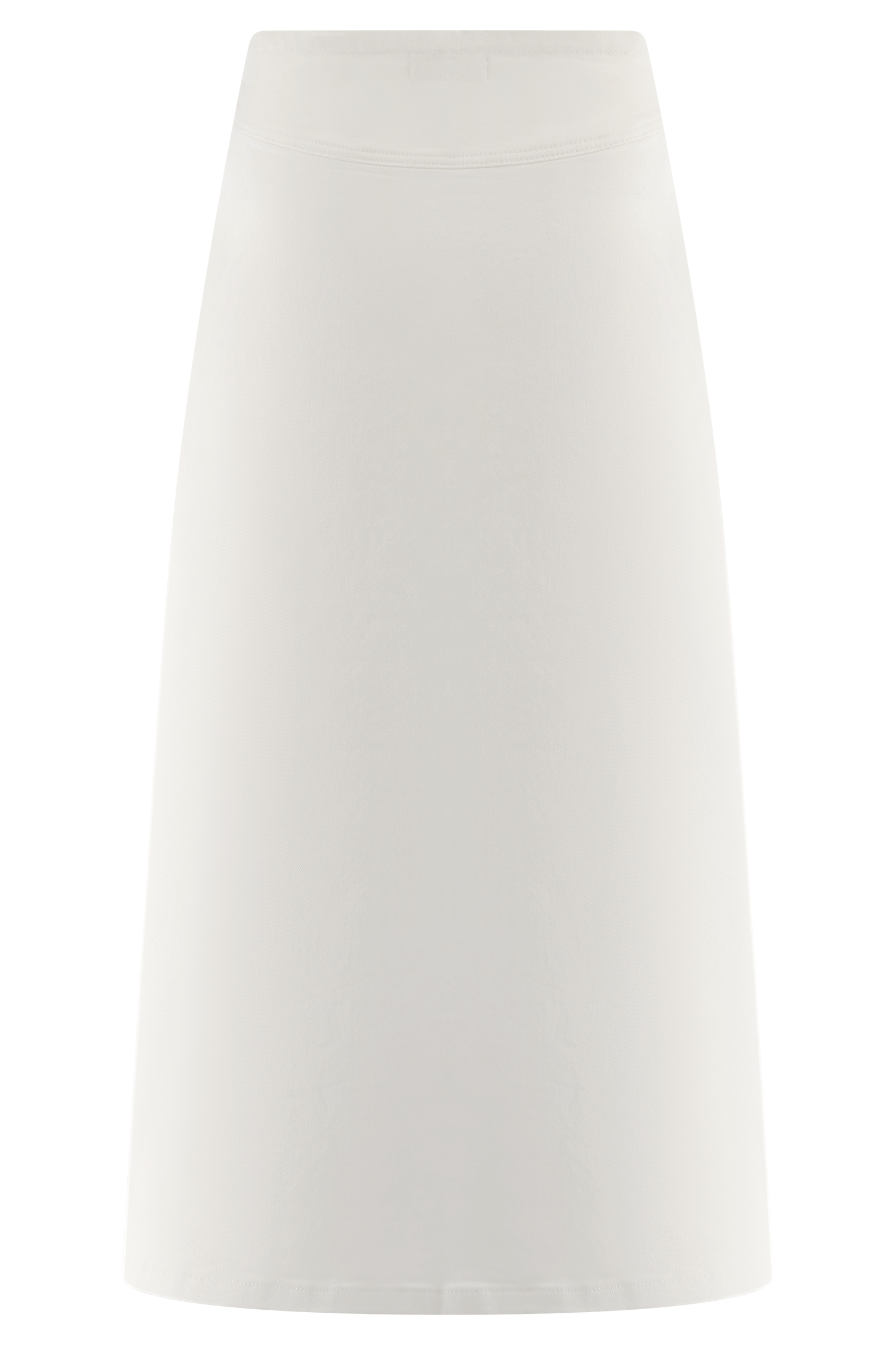 Cecilia Denim A-Line Midi Skirt - White #9