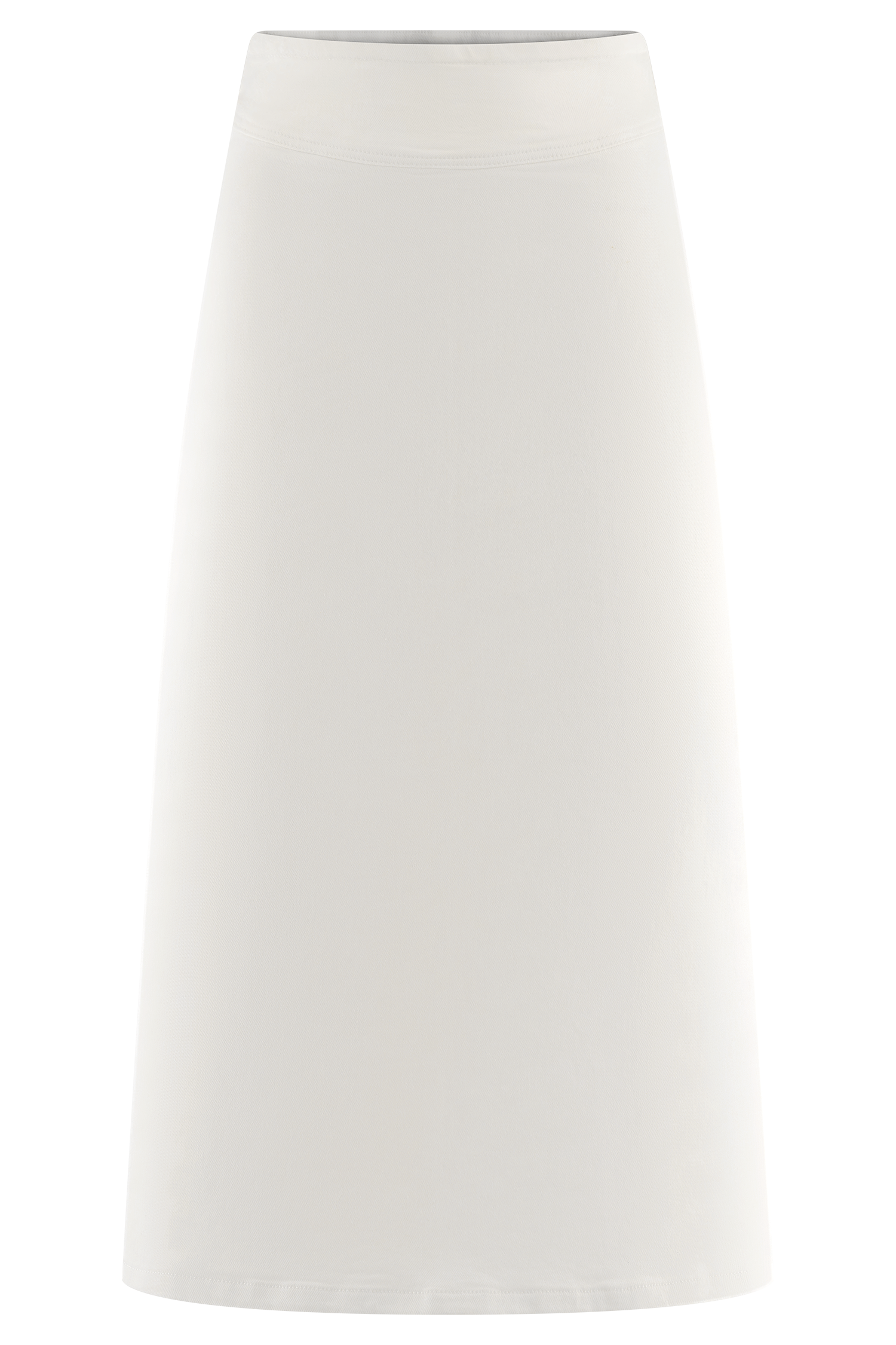 Cecilia Denim A-Line Midi Skirt - White #8