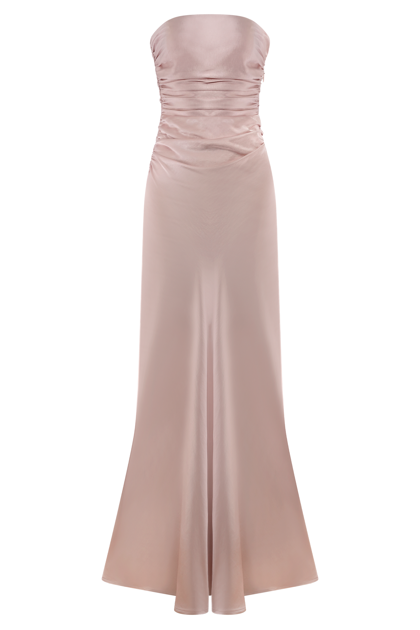 Cedar Strapless Satin Maxi Dress - Soft Pink