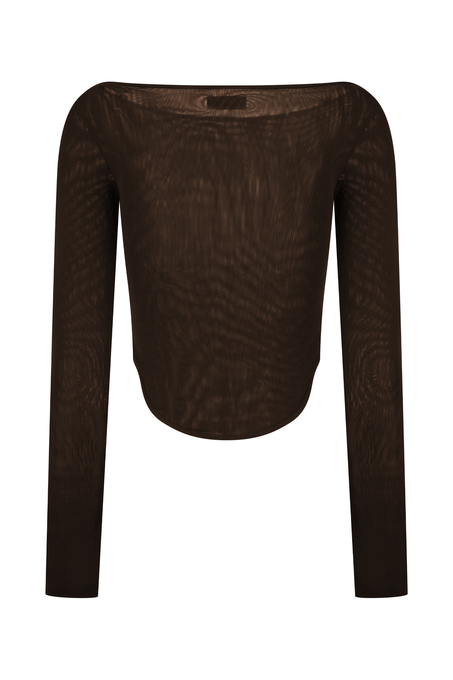 Colette Boat Neck Mesh Top - Dark Chocolate #8