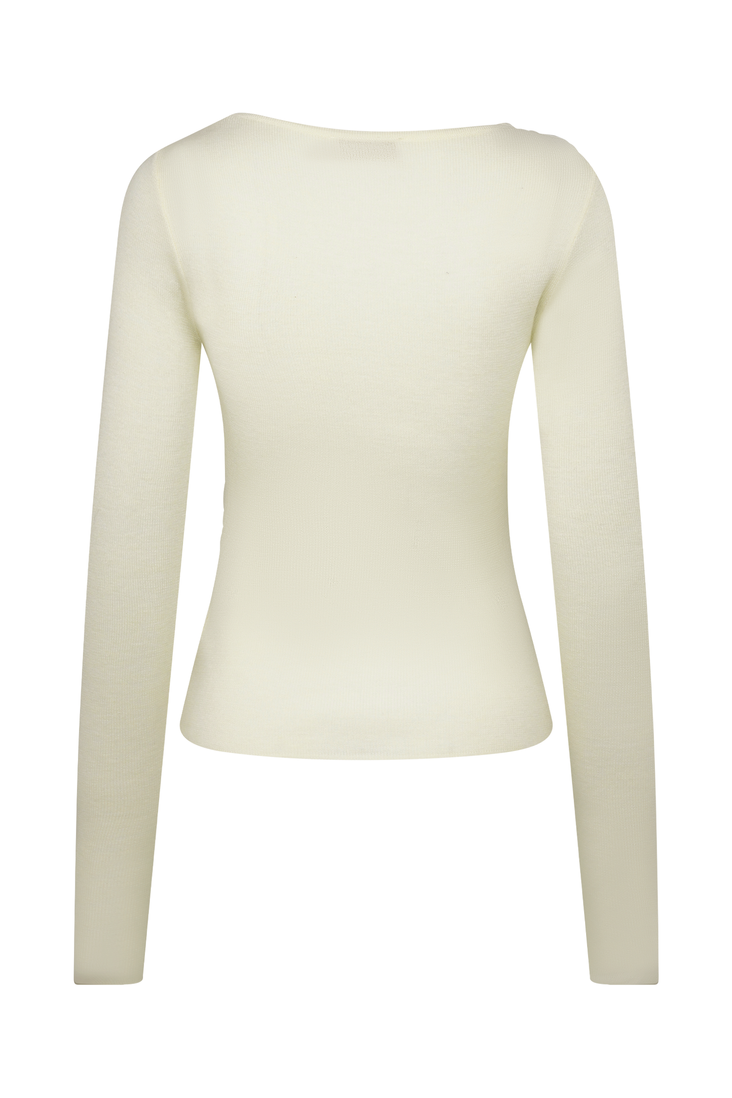 Culver Draped Twist Knit Top - Cream