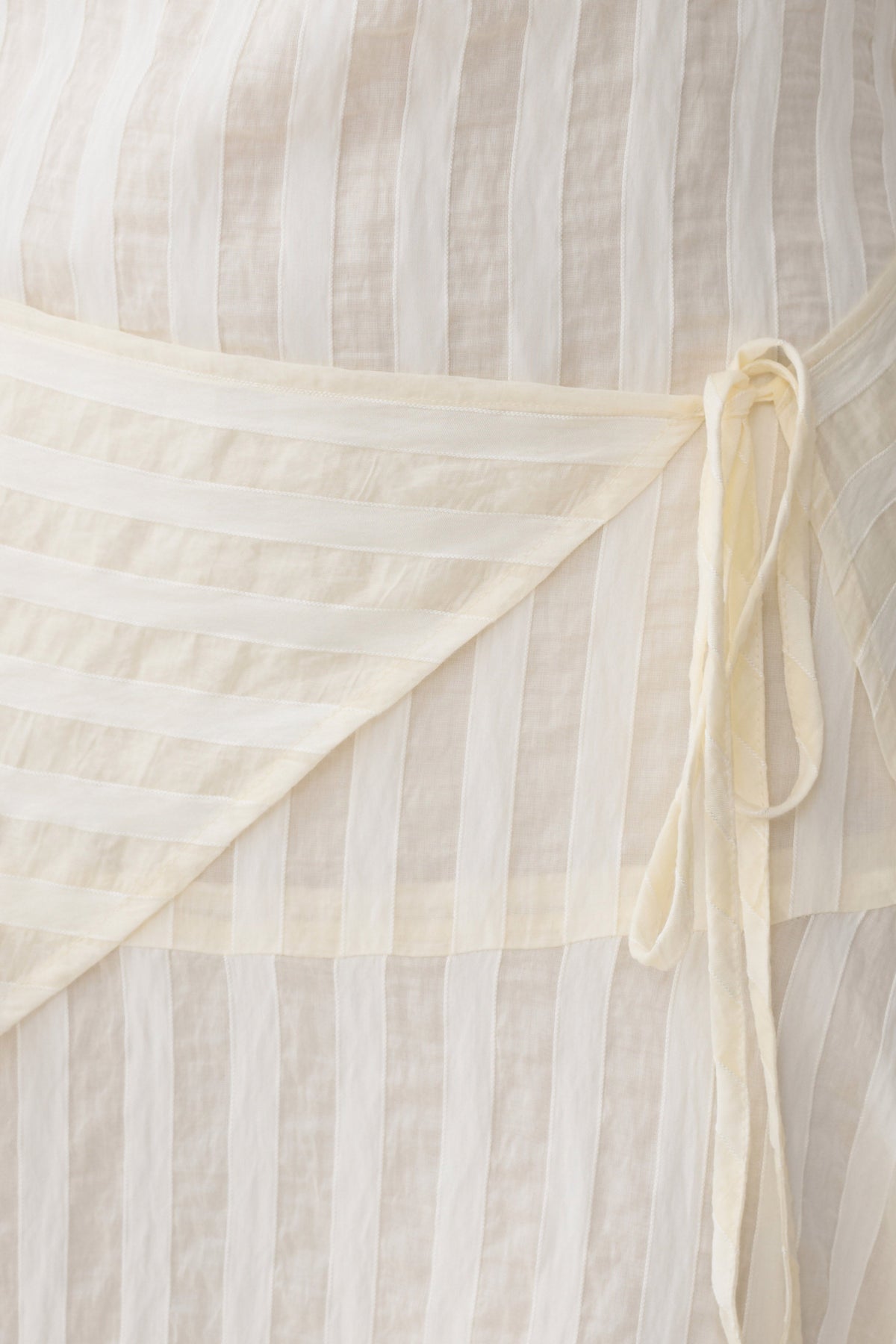 Darline Striped Halter Midi Dress - Ivory