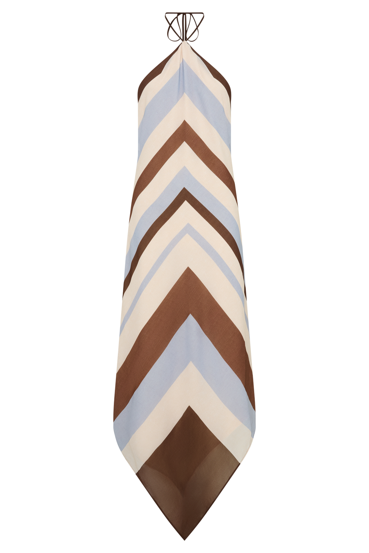 Hope Halter Midi Dress - Blue Stripe