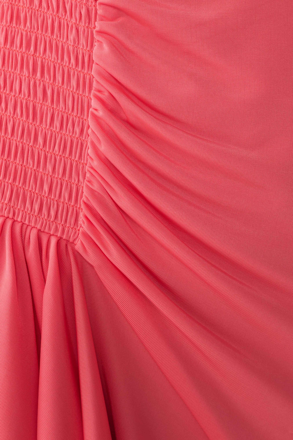 Andaluz High Neck Side Split Dress - Pink Peach