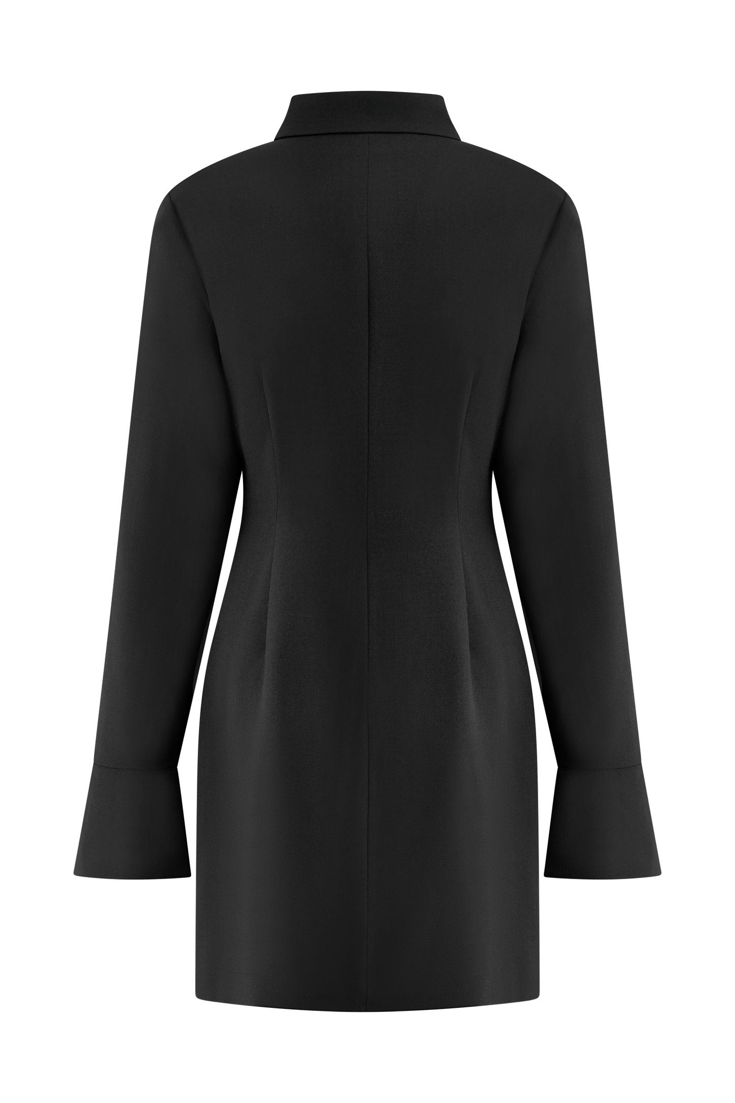 Dorian Fitted Shirt Mini Dress - Black