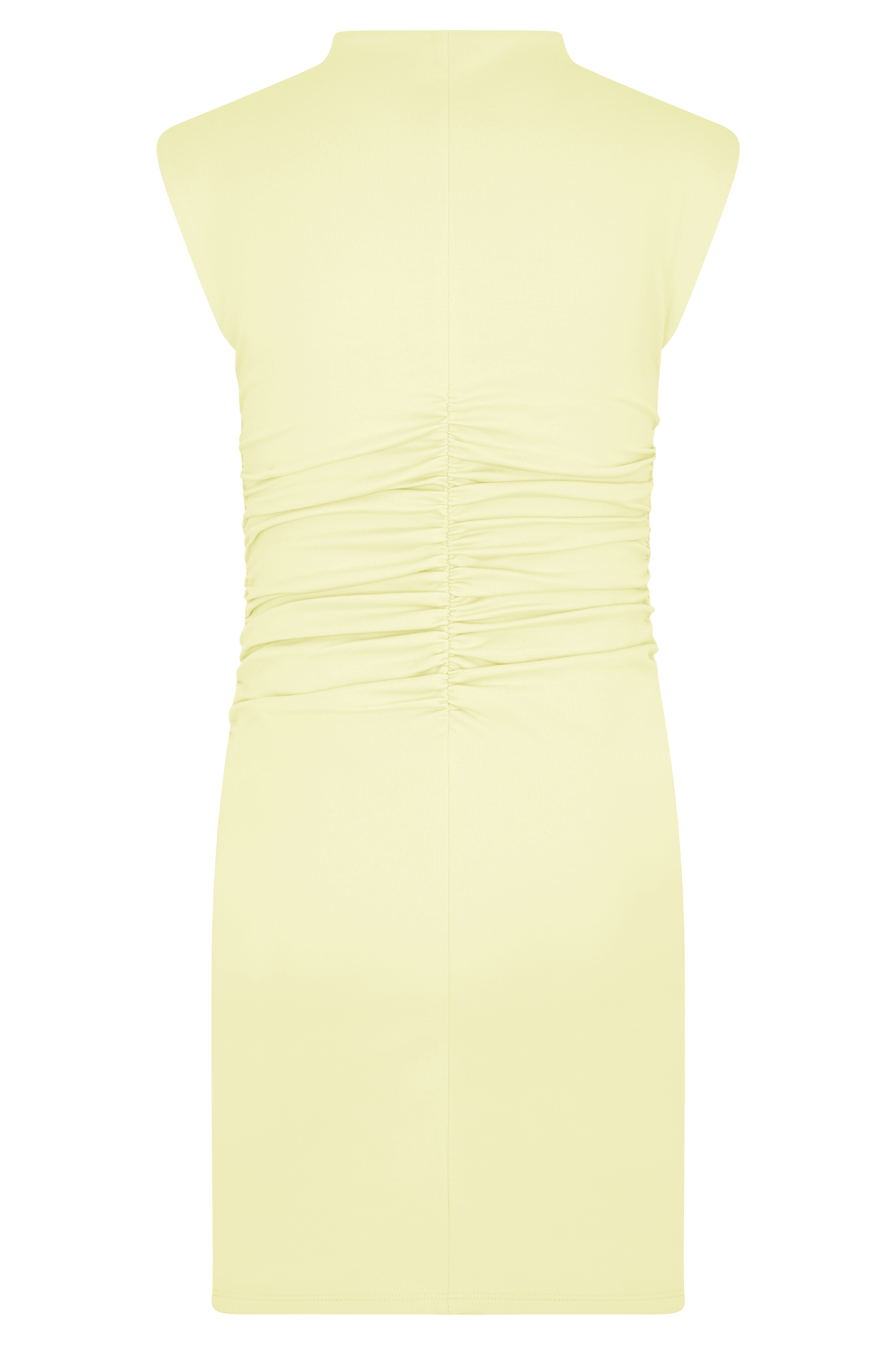 Elliot High Neck Sleeveless Mini Dress - Pale Lemon #8