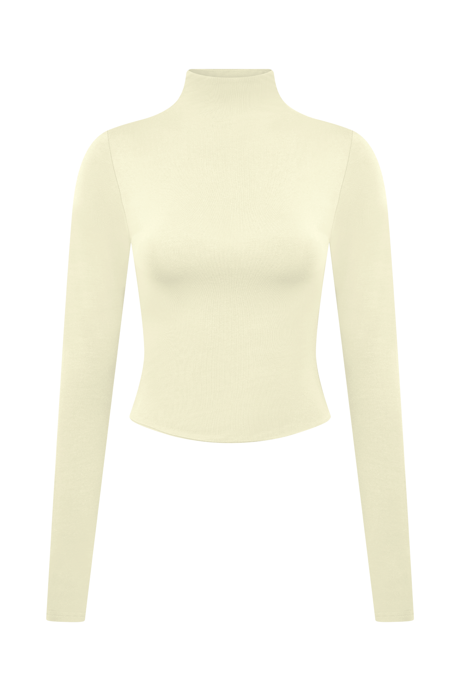 Ember Modal Long Sleeve High Neck Top - Ivory #10