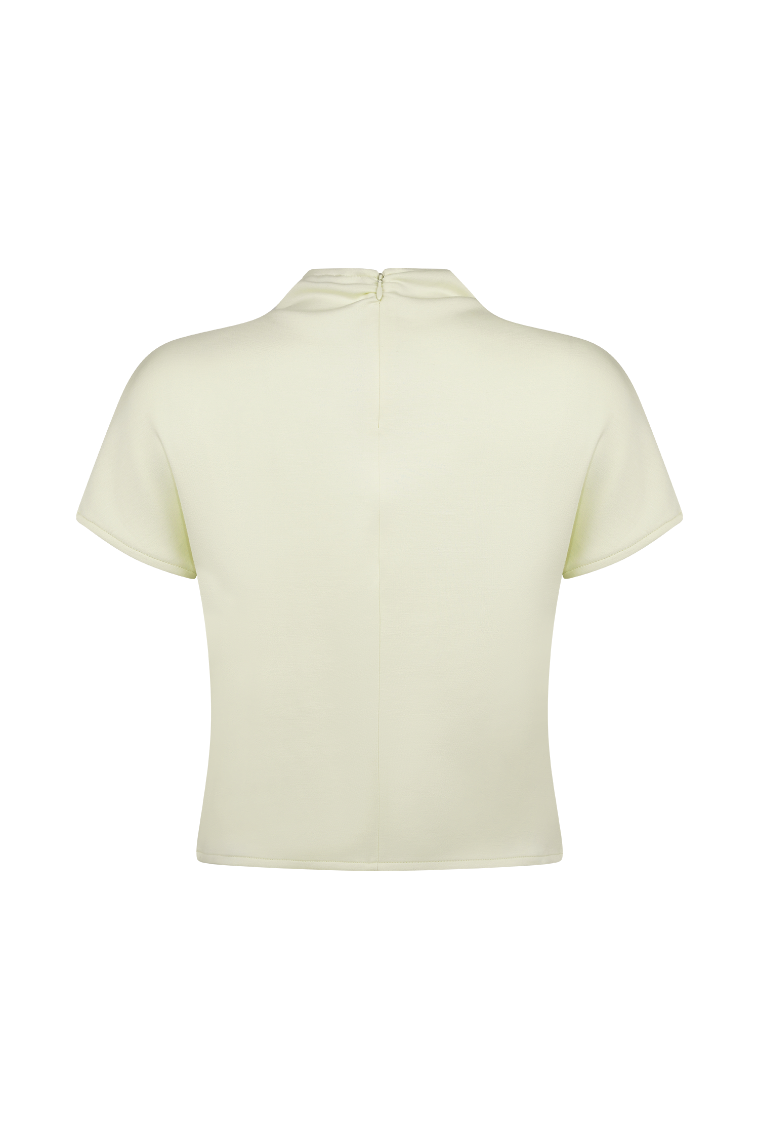 Eris High Neck Scuba Jersey Top - Ivory #10