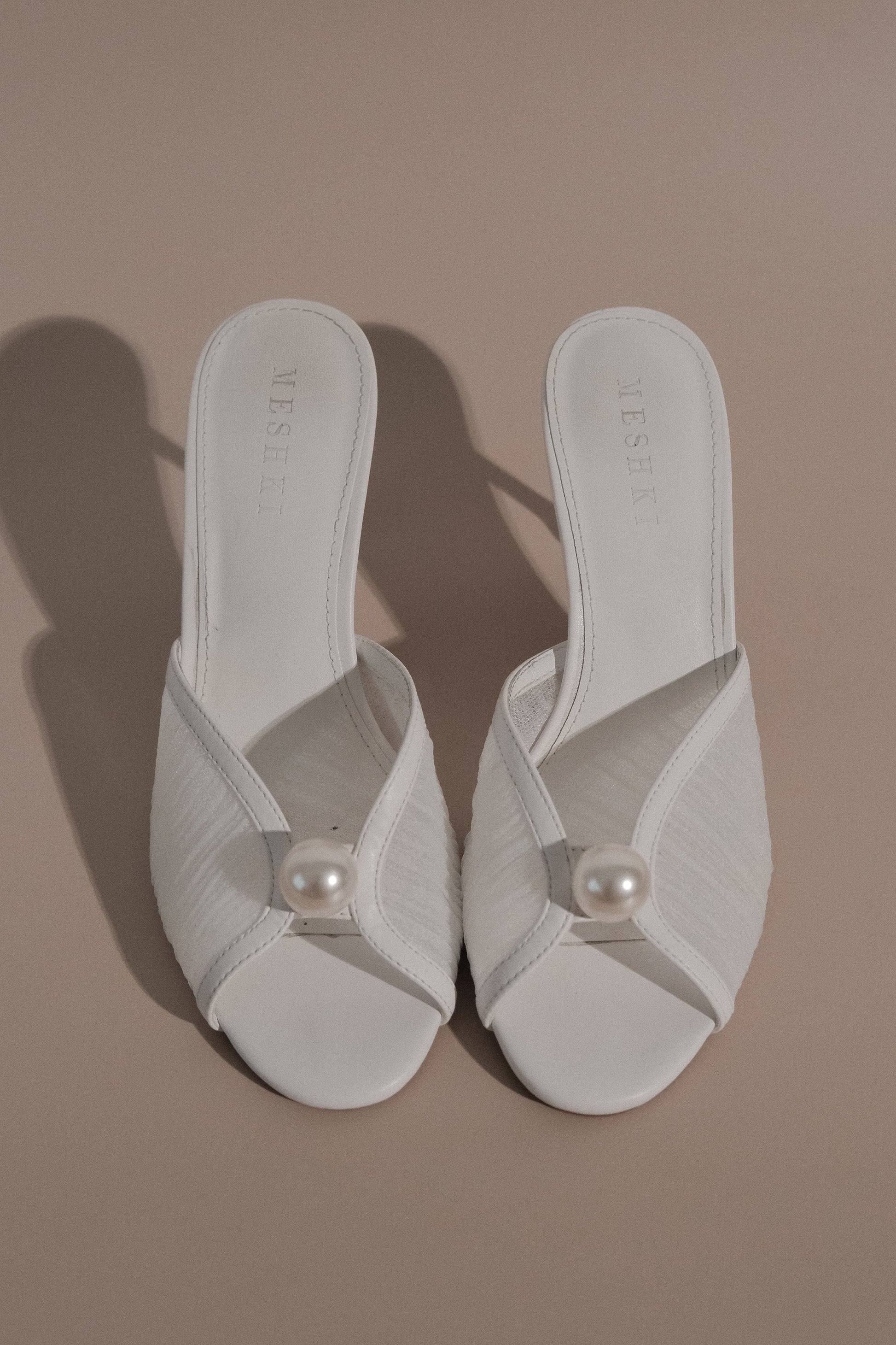 Reena Pearl Mesh Mule - Ivory #8