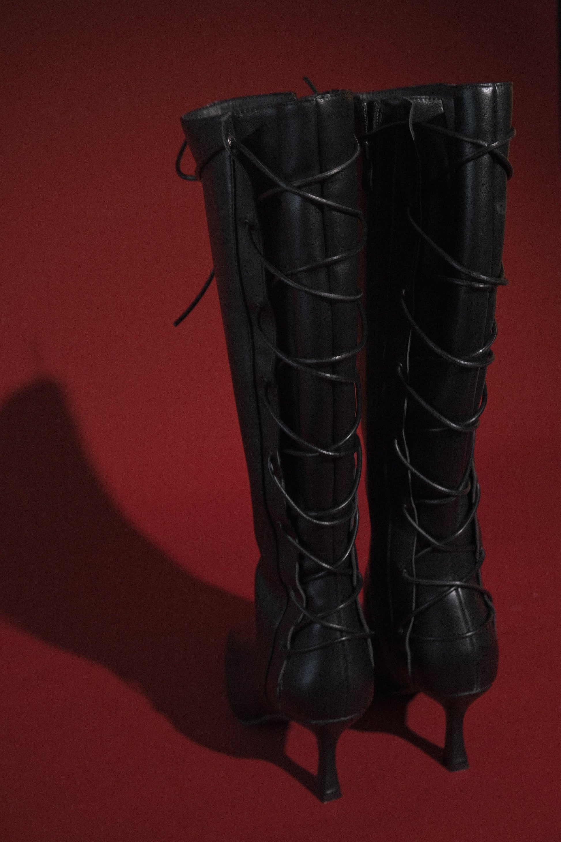Nevaeh Lace Up Boots - Black #4