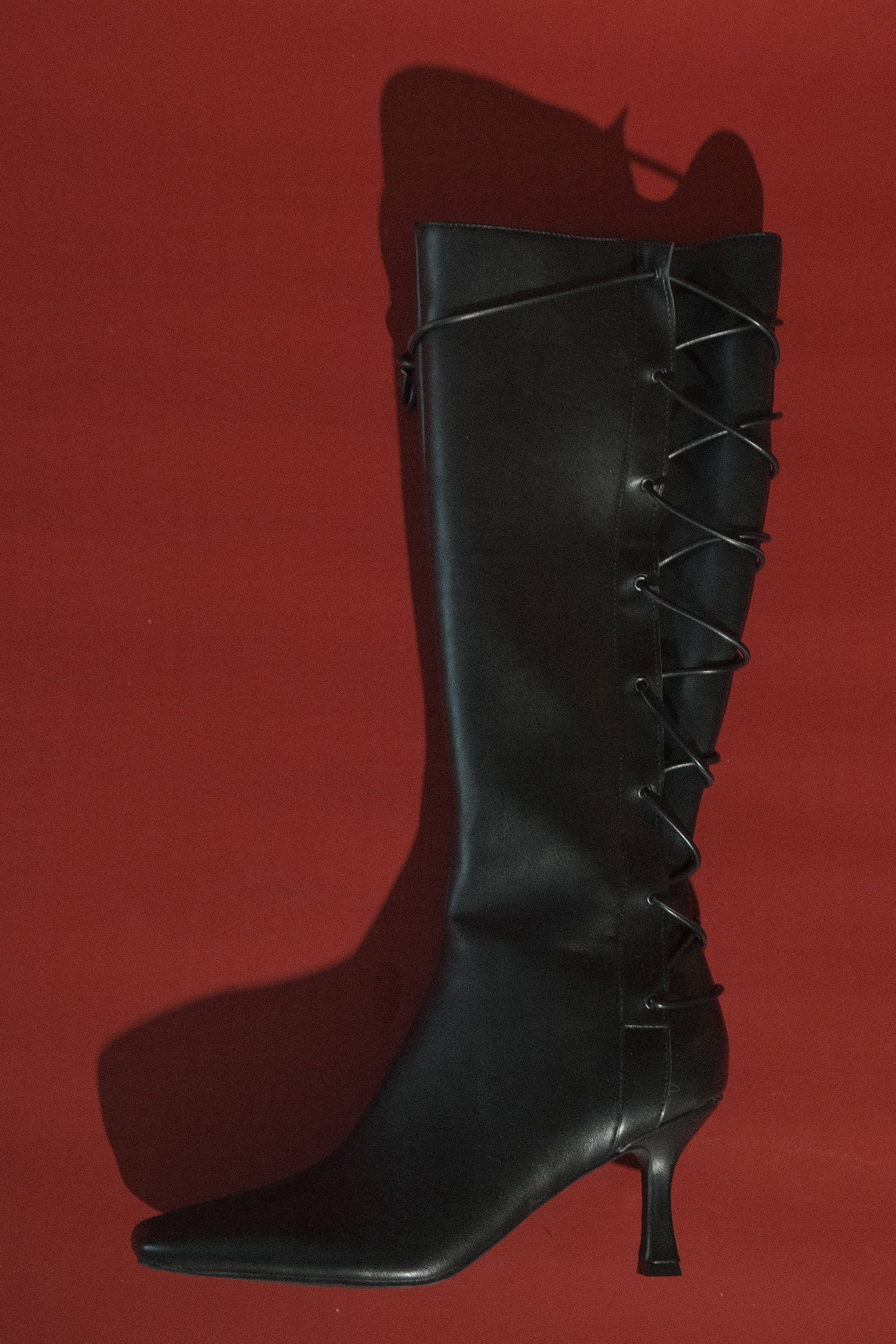 Nevaeh Lace Up Boots - Black #3