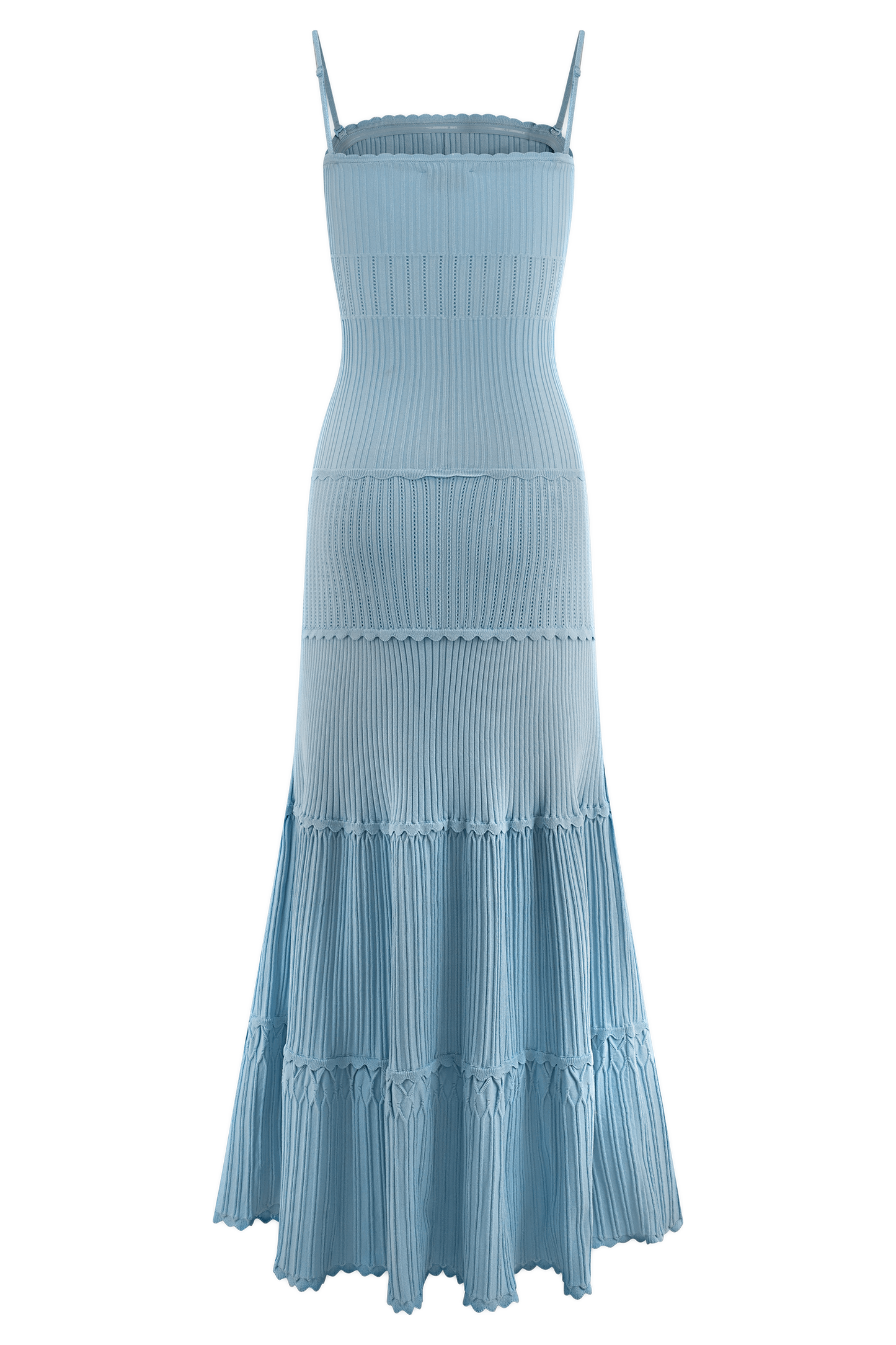 Finley Pointelle Knit Maxi Dress - Cornflower Blue