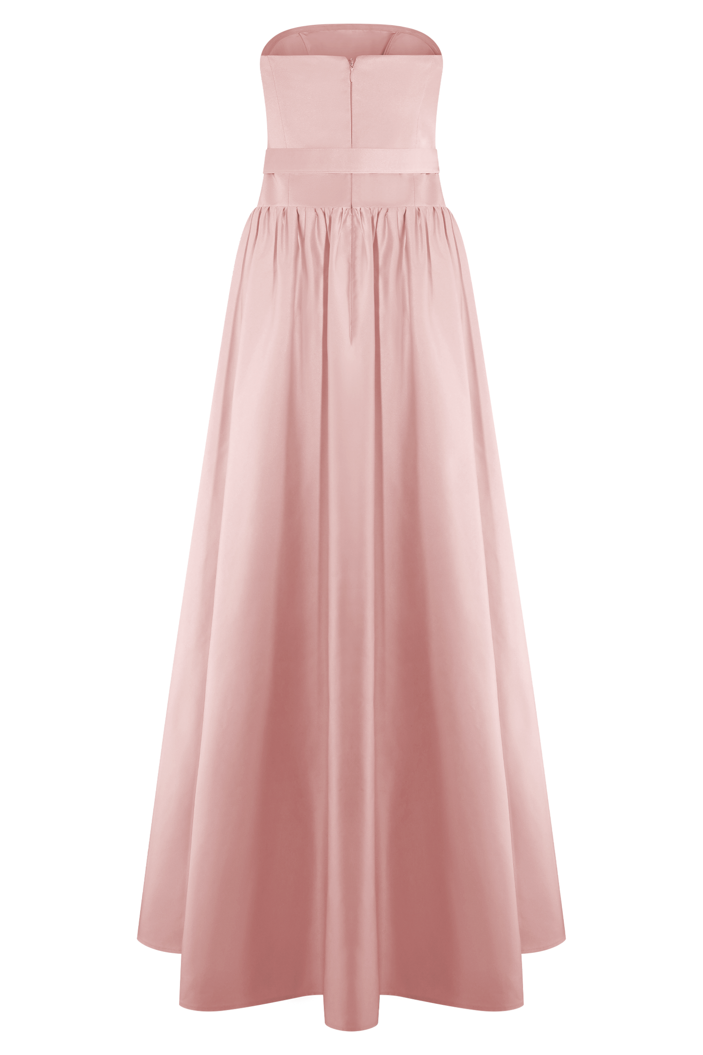 Florence Strapless Belted Maxi Dress - Baby Pink