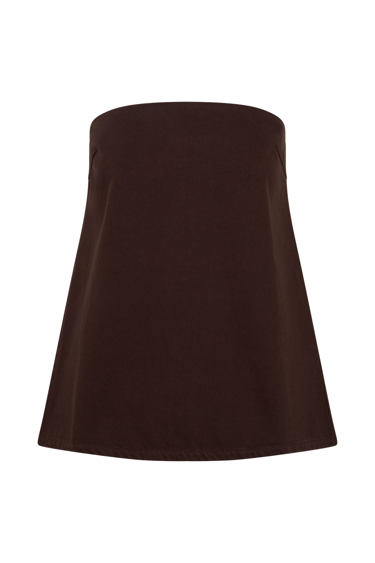 Anamarie Denim Strapless Top - Chocolate