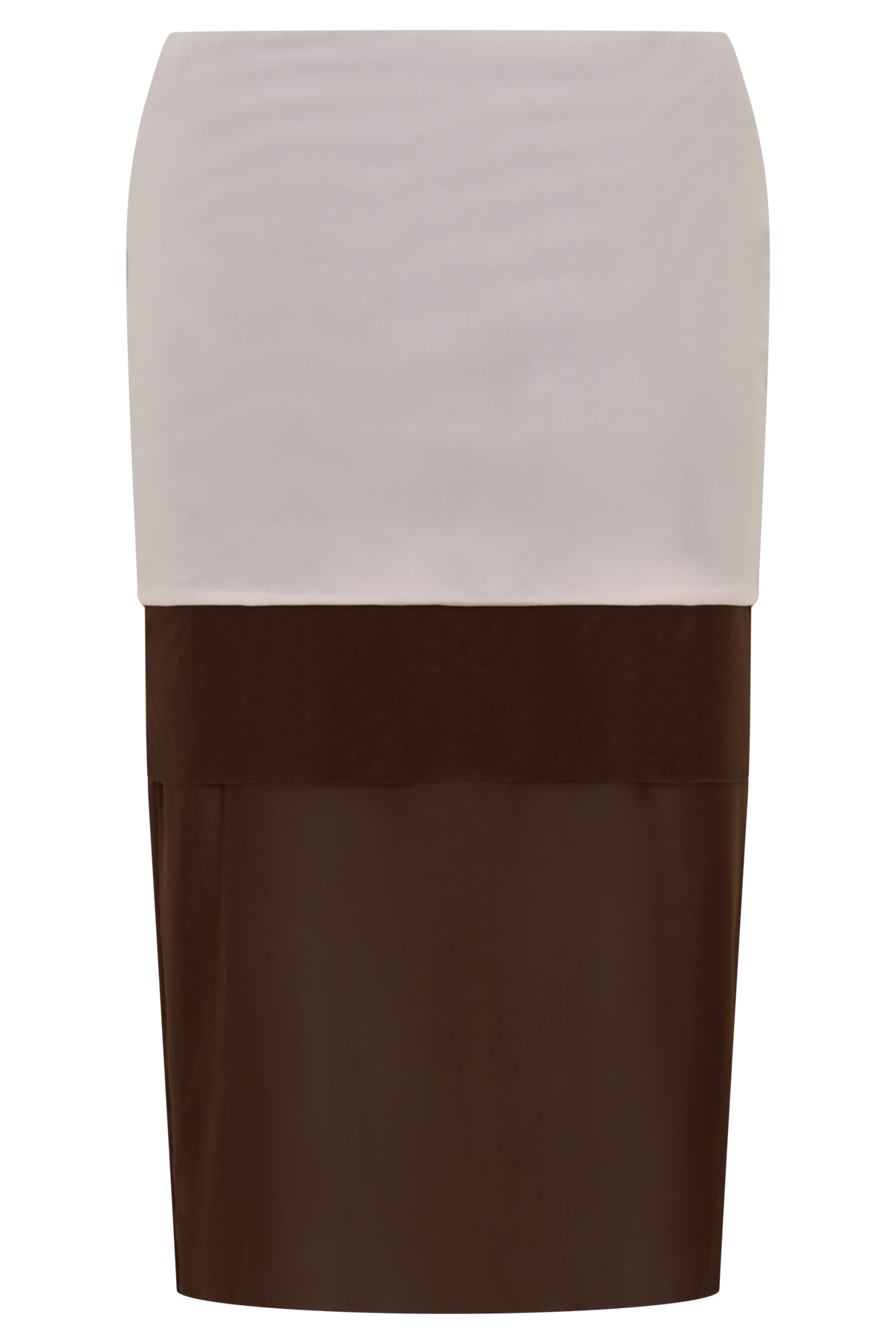 Arielle Mesh Layered Midi Skirt - Blush Pink/Chocolate
