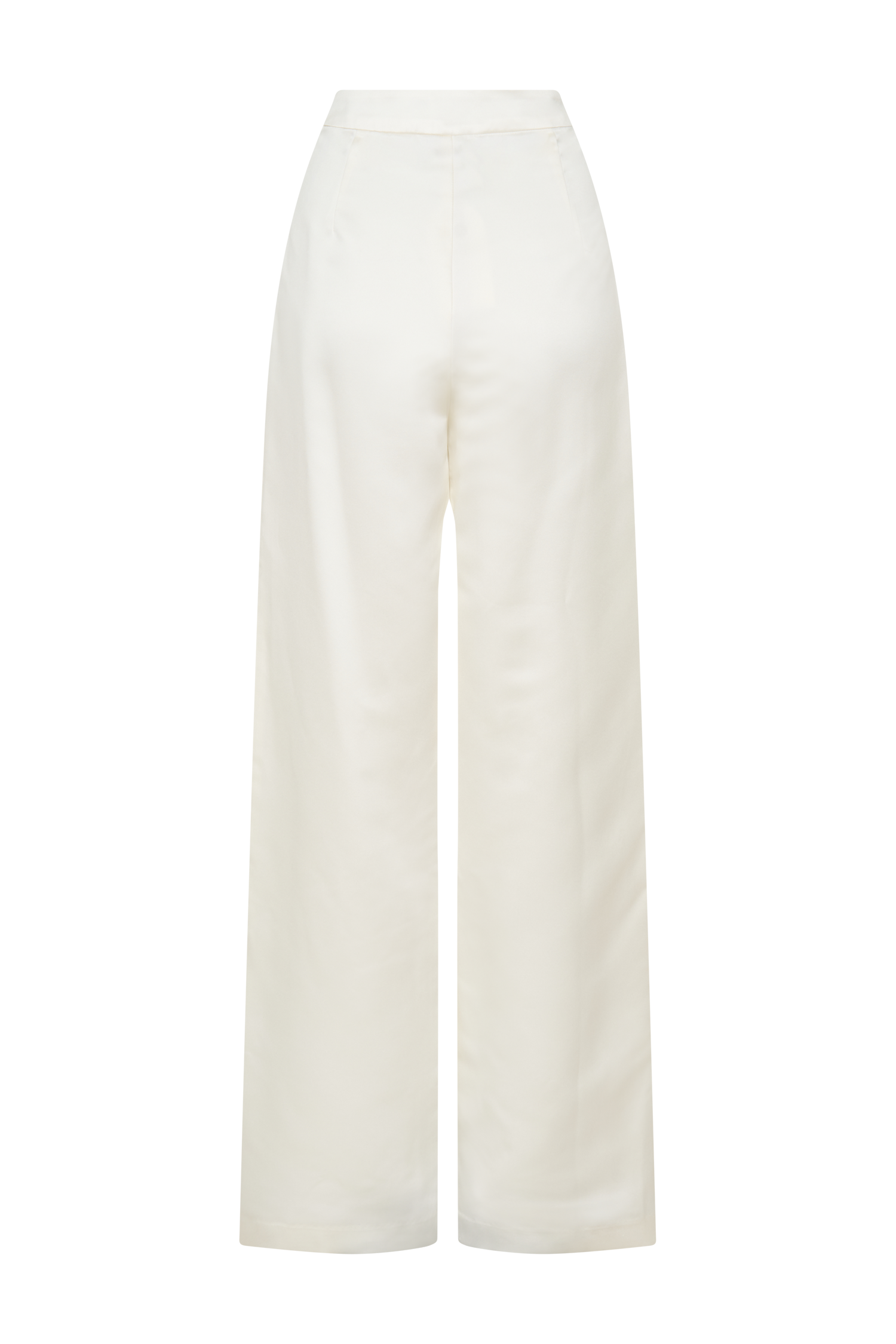 Ada Satin Straight Leg Pant - Ivory #9