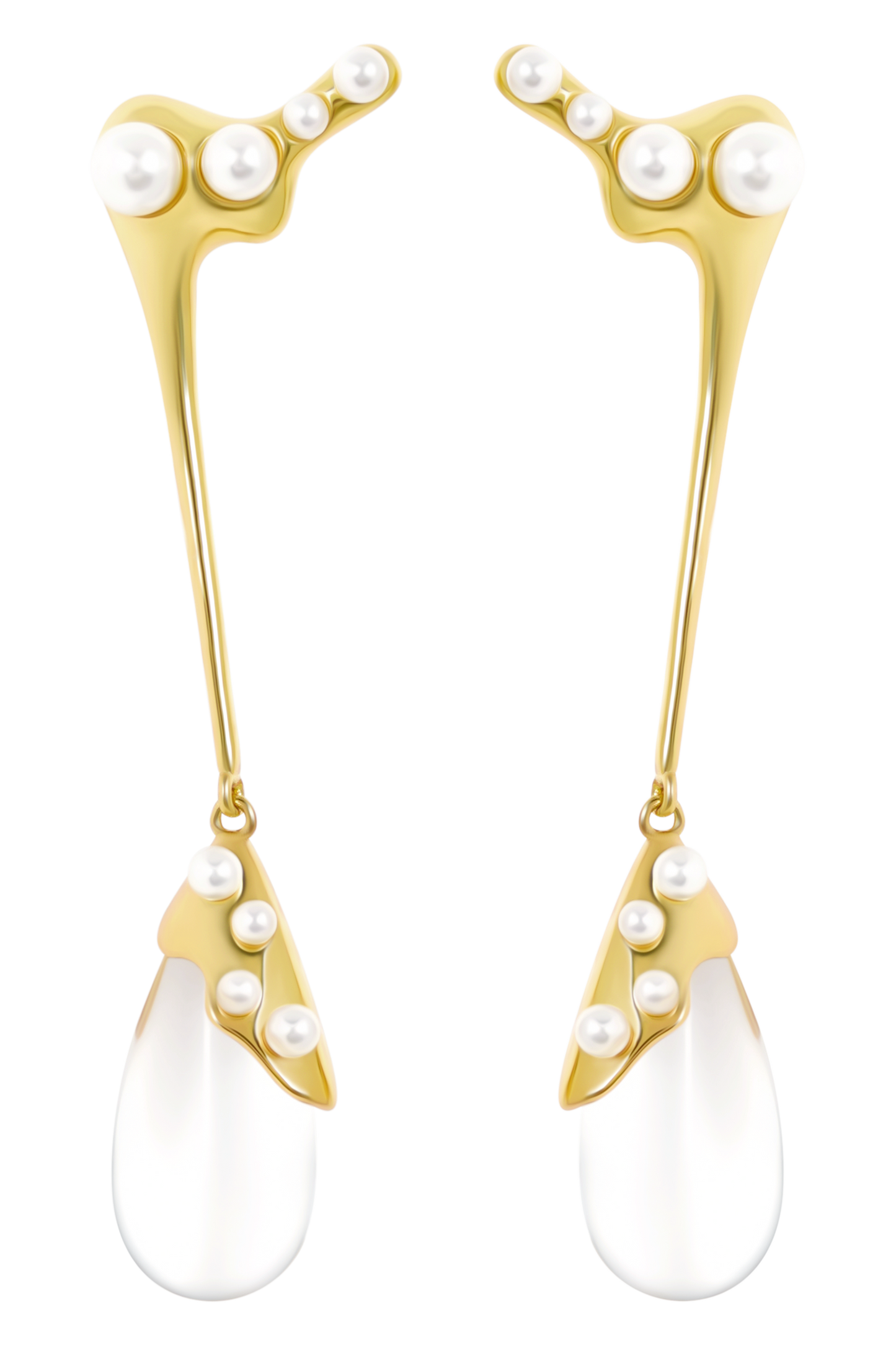 Adelaide Pearl Drop Earrings - Gold