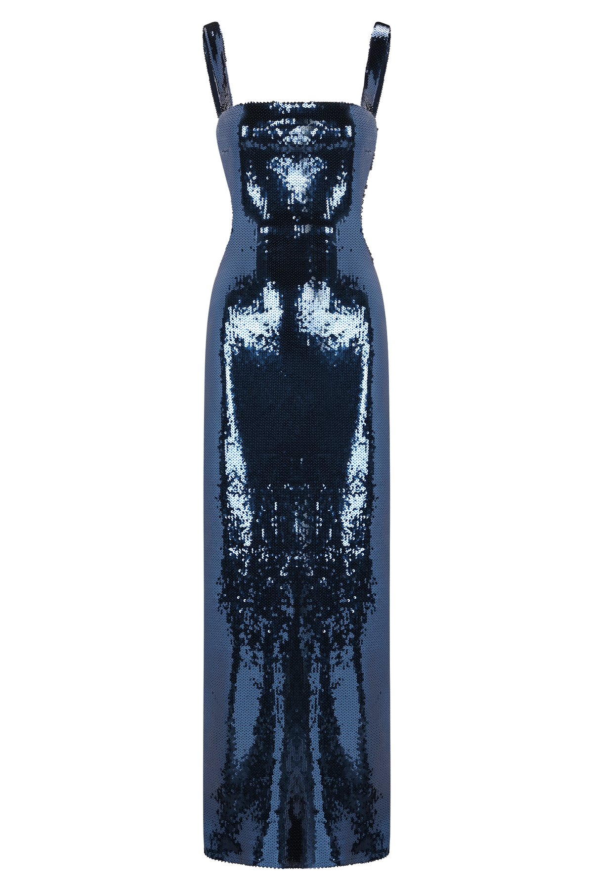 Adoria Sequin Cut Out Maxi Dress - Navy