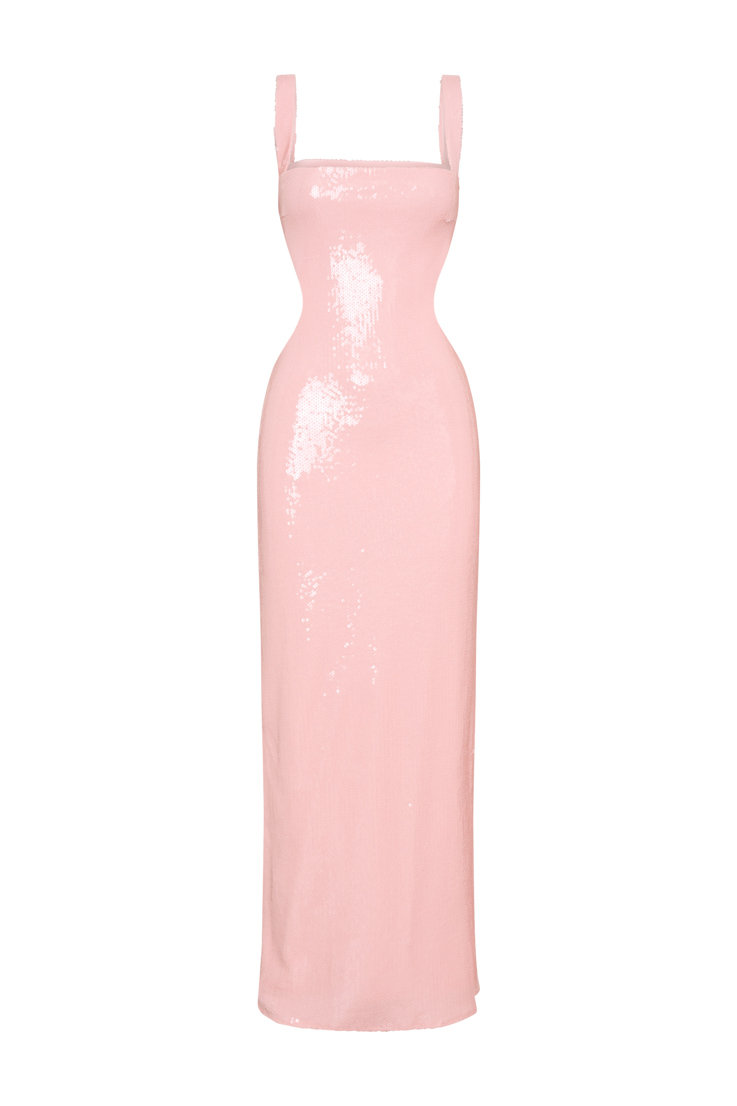 Adoria Sequin Cut Out Maxi Dress - Pale Pink #10