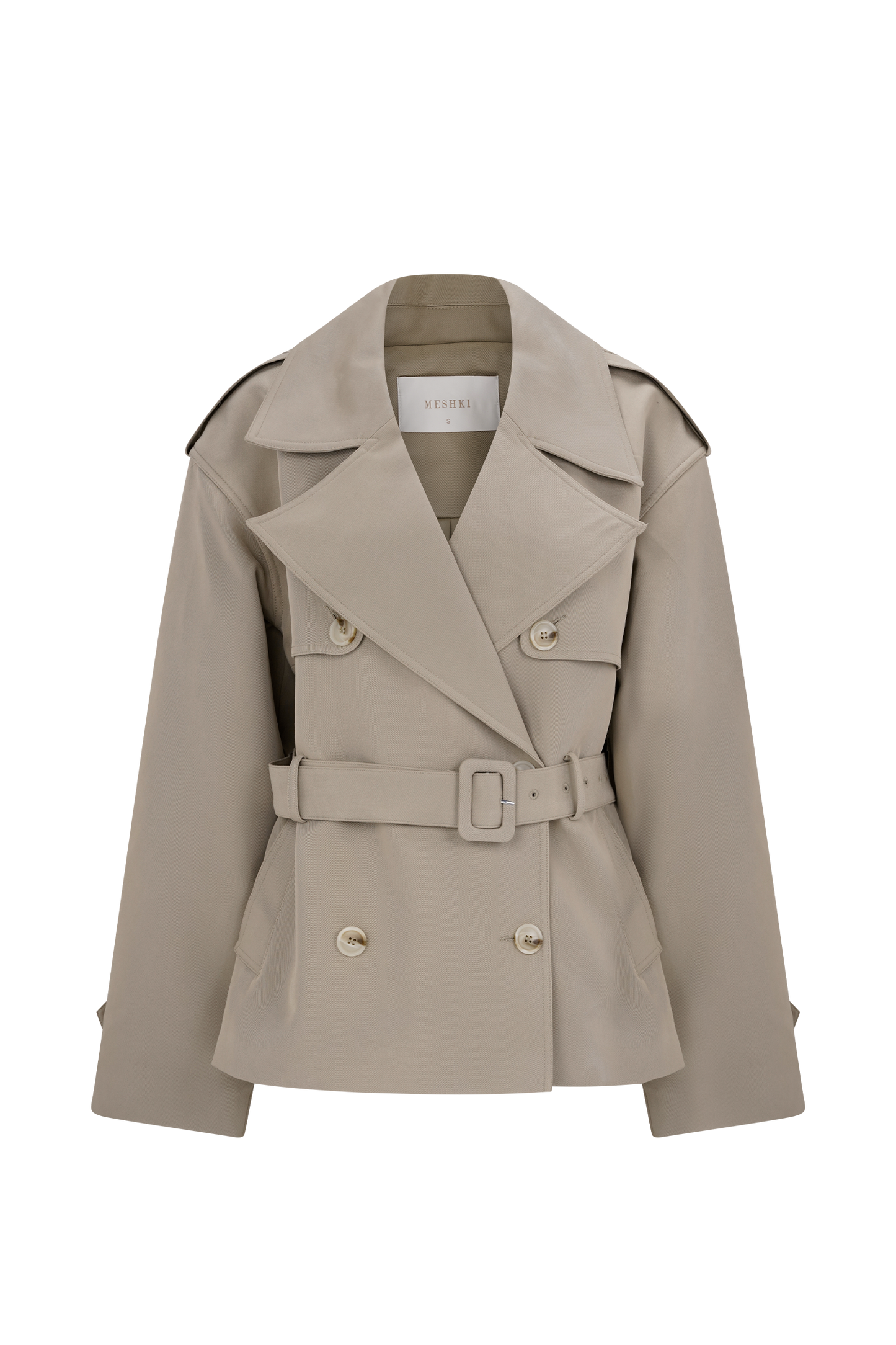 Alden Short Trench Jacket - Pebble