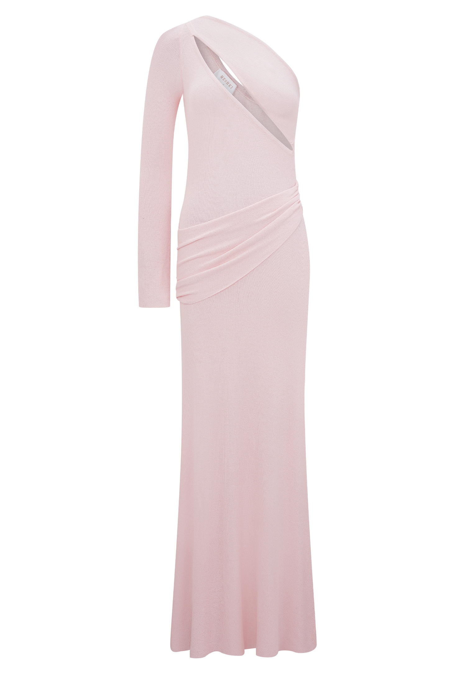 Alexius One Shoulder Knit Maxi Dress - Dusty Pink