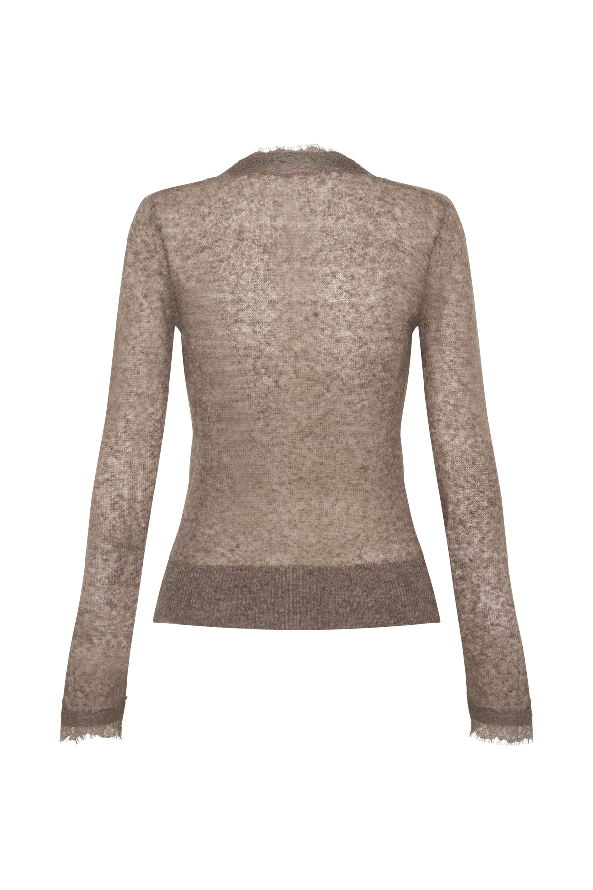 Amrita Lace Knit Cardigan - Oatmeal