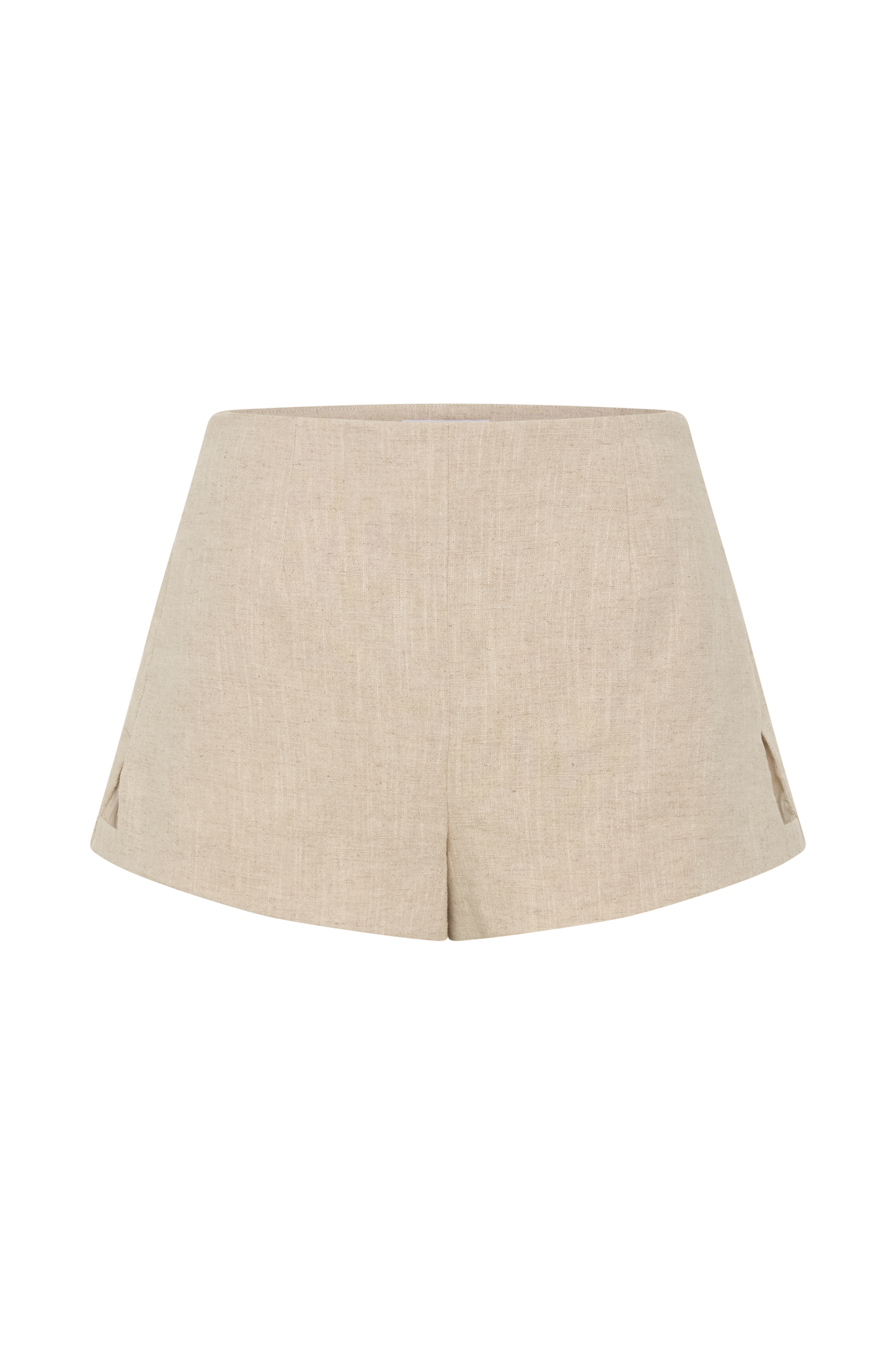 Anahita Tie Front Linen Short - Natural